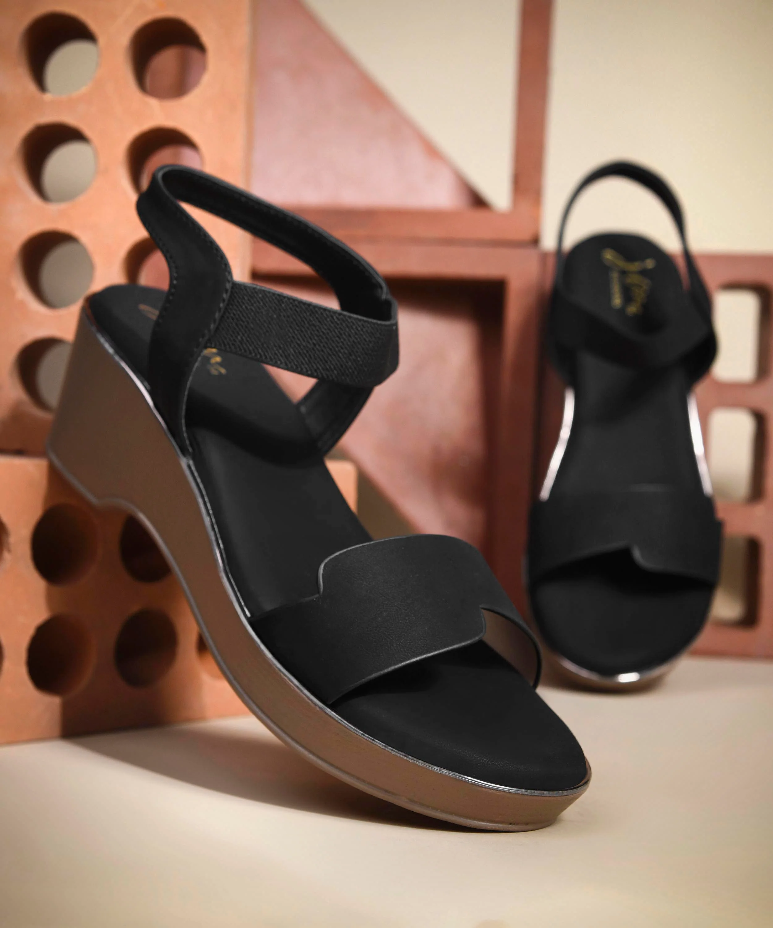 Adjustable Ankle Strap Wedge Sandals - Image 3