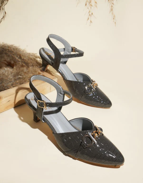 Ankle Strap Bellie Heels With Bows - Image 7
