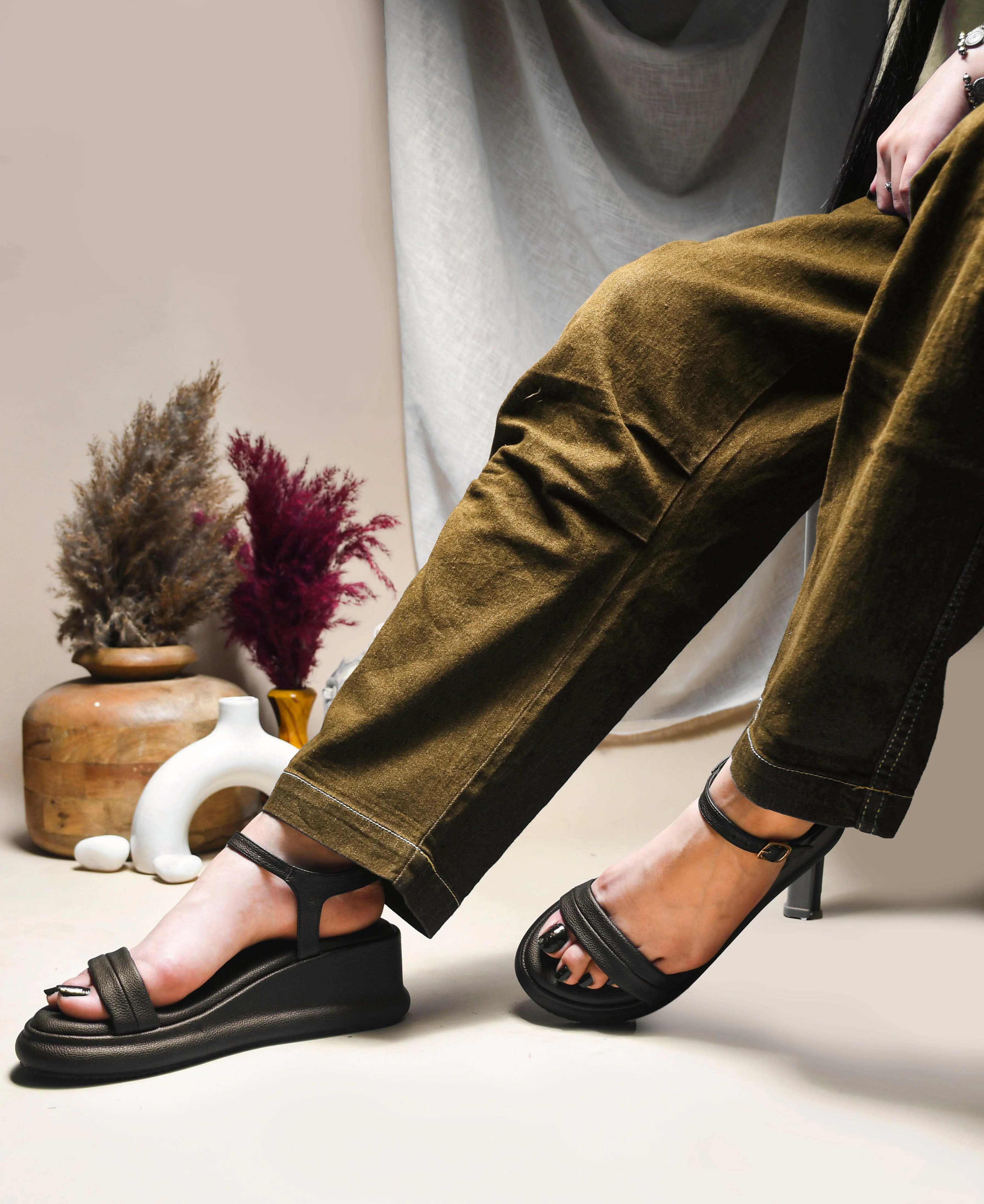 JM Looks Platform Wedge Sandals - Image 4