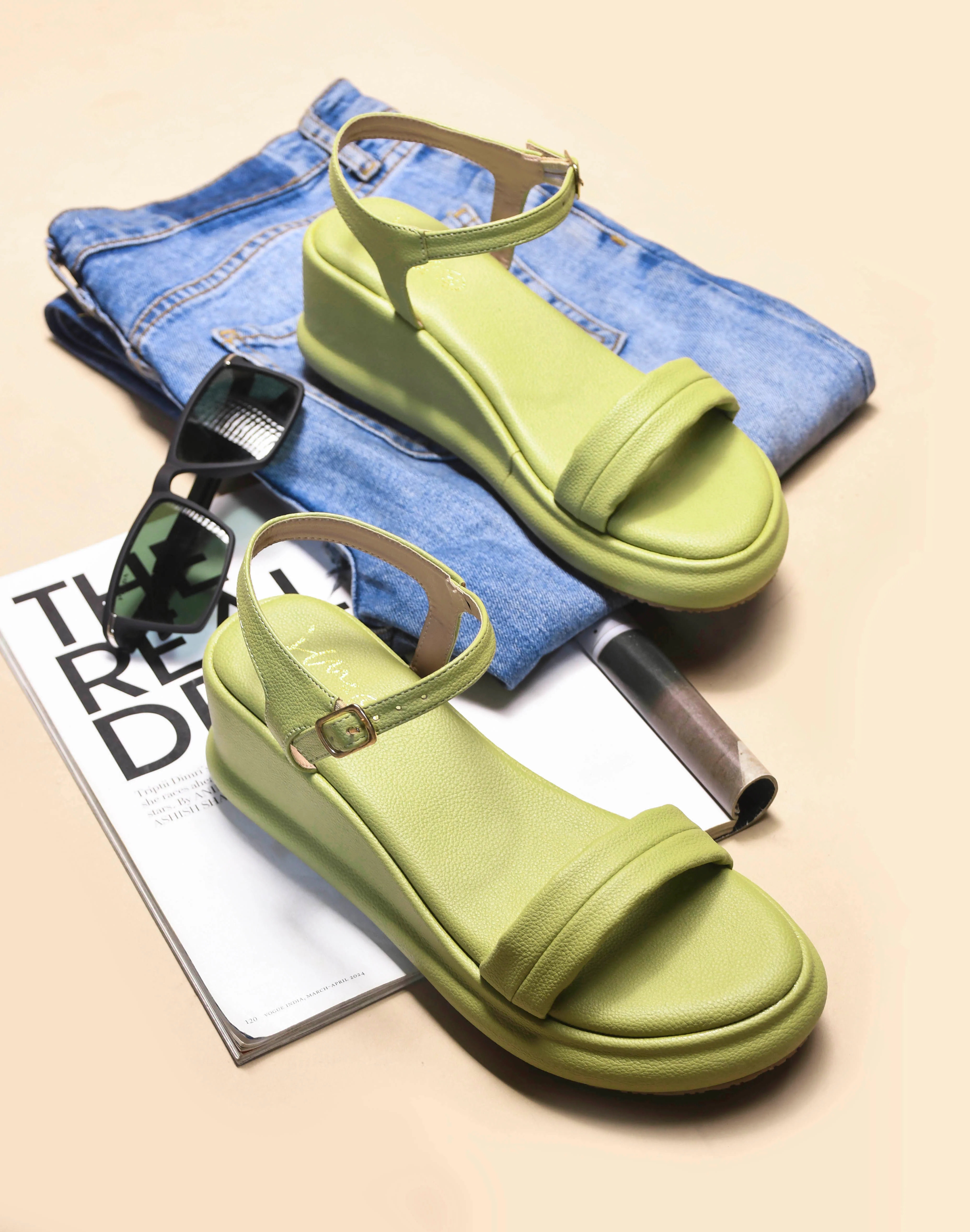 JM Looks Platform Wedge Sandals - Image 7