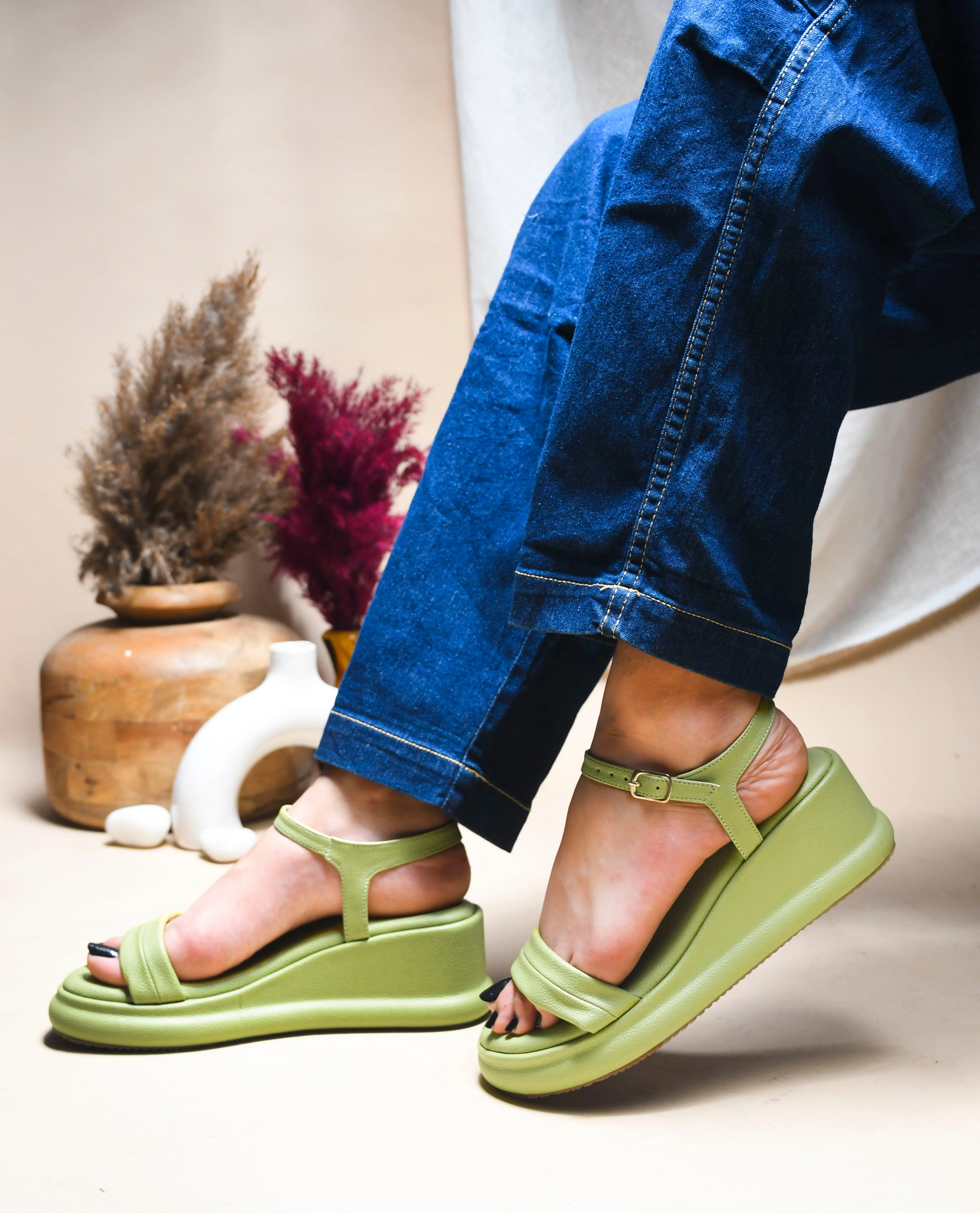 JM Looks Platform Wedge Sandals - Image 8