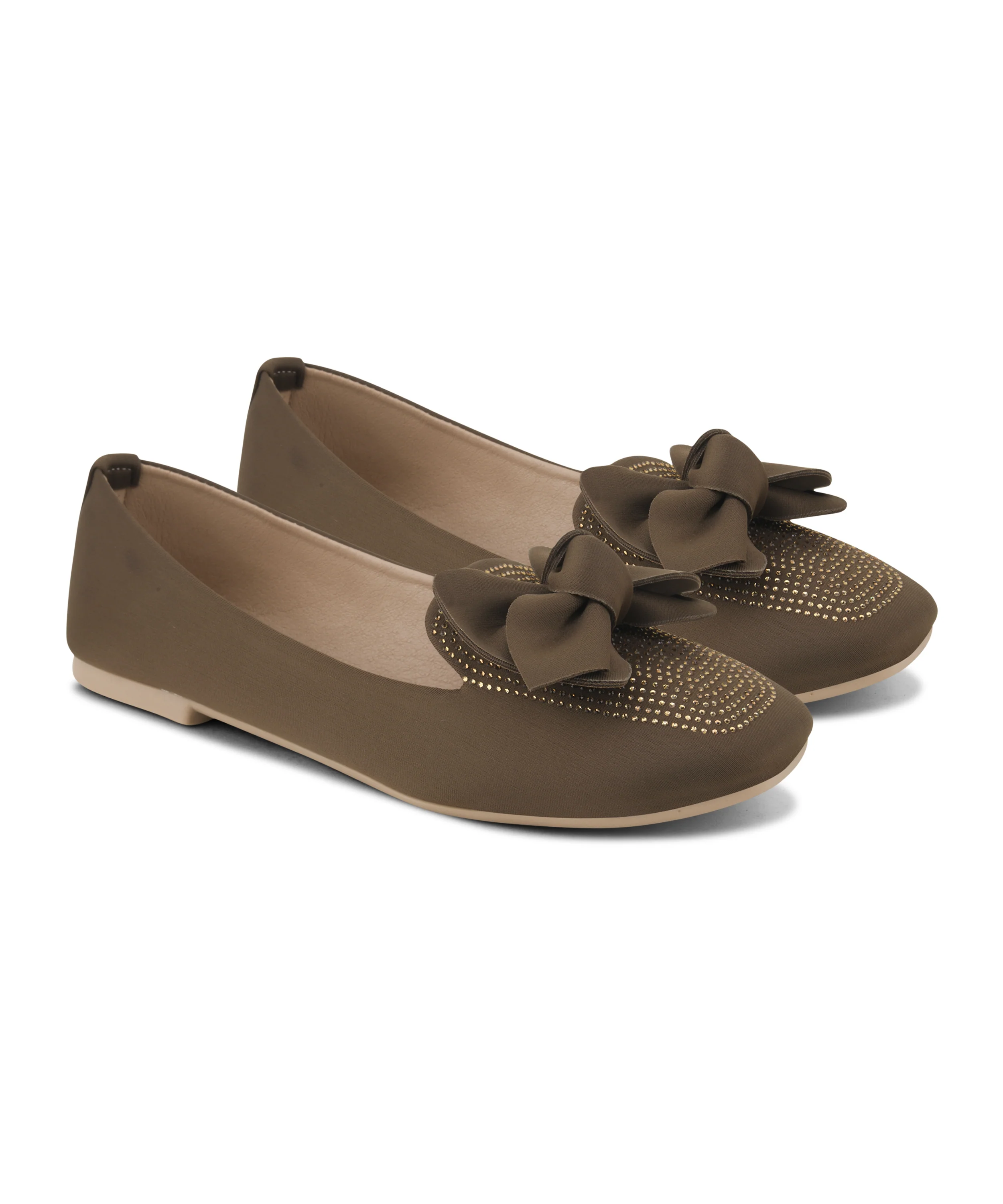 Ballerina Flats with Bow Detail & Studded Design - Image 18