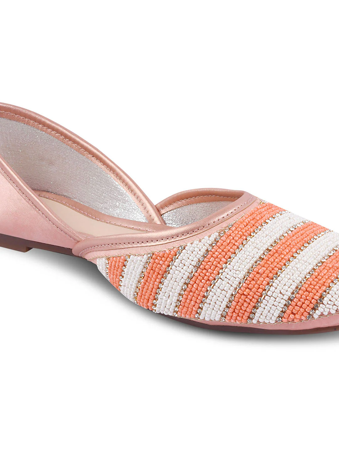 Jm Looks Beaded Stripe Juttis for Women & Girls - Image 12