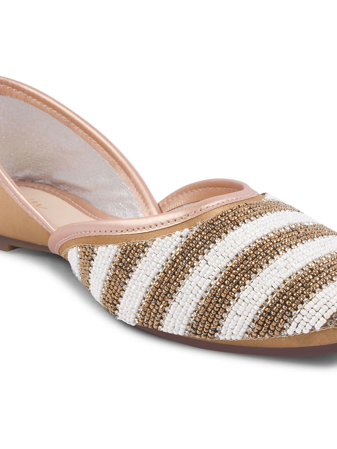 Jm Looks Beaded Stripe Juttis for Women & Girls - Image 18