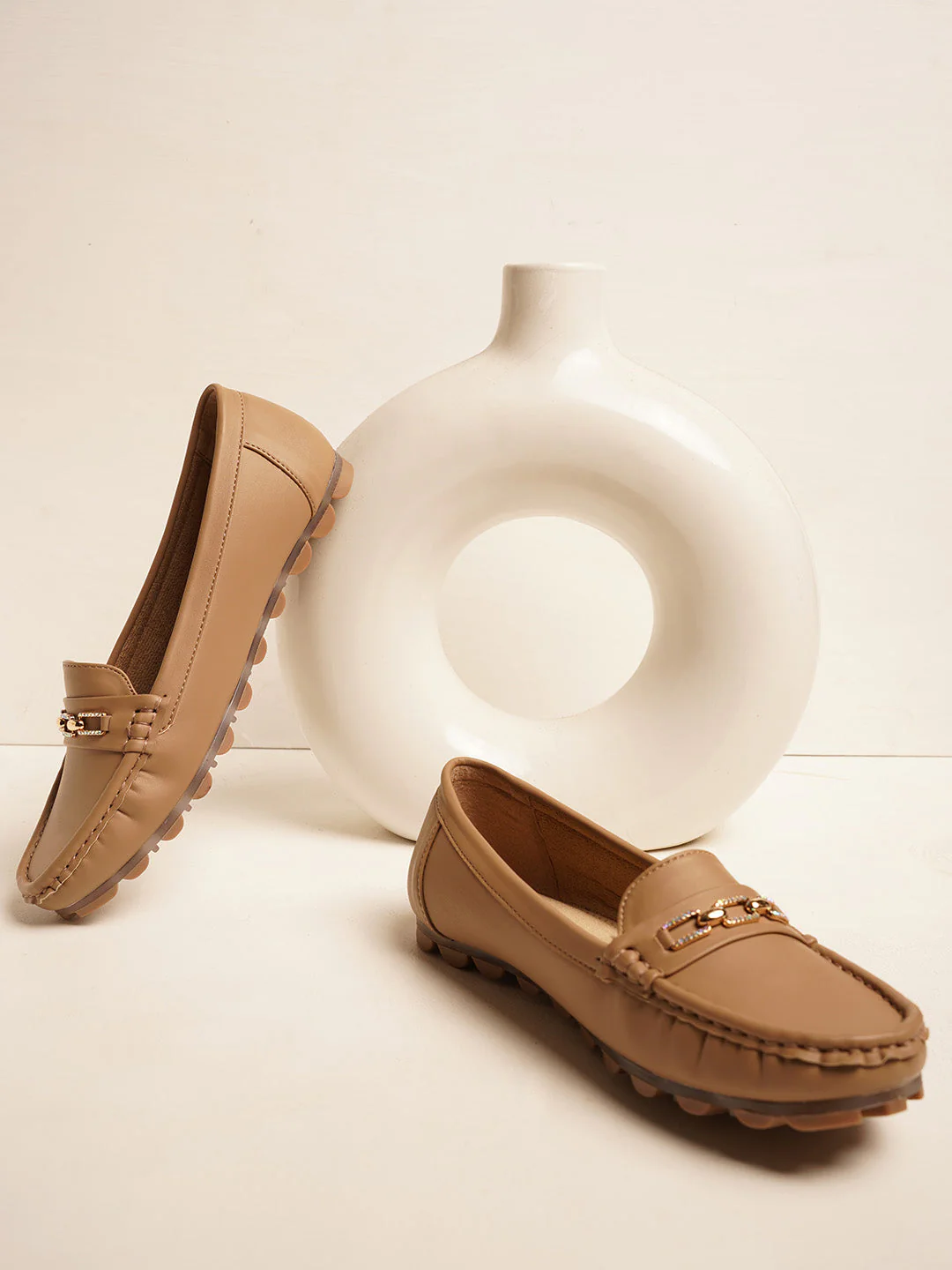 JM Looks Metal Bit Detail Driving Loafers