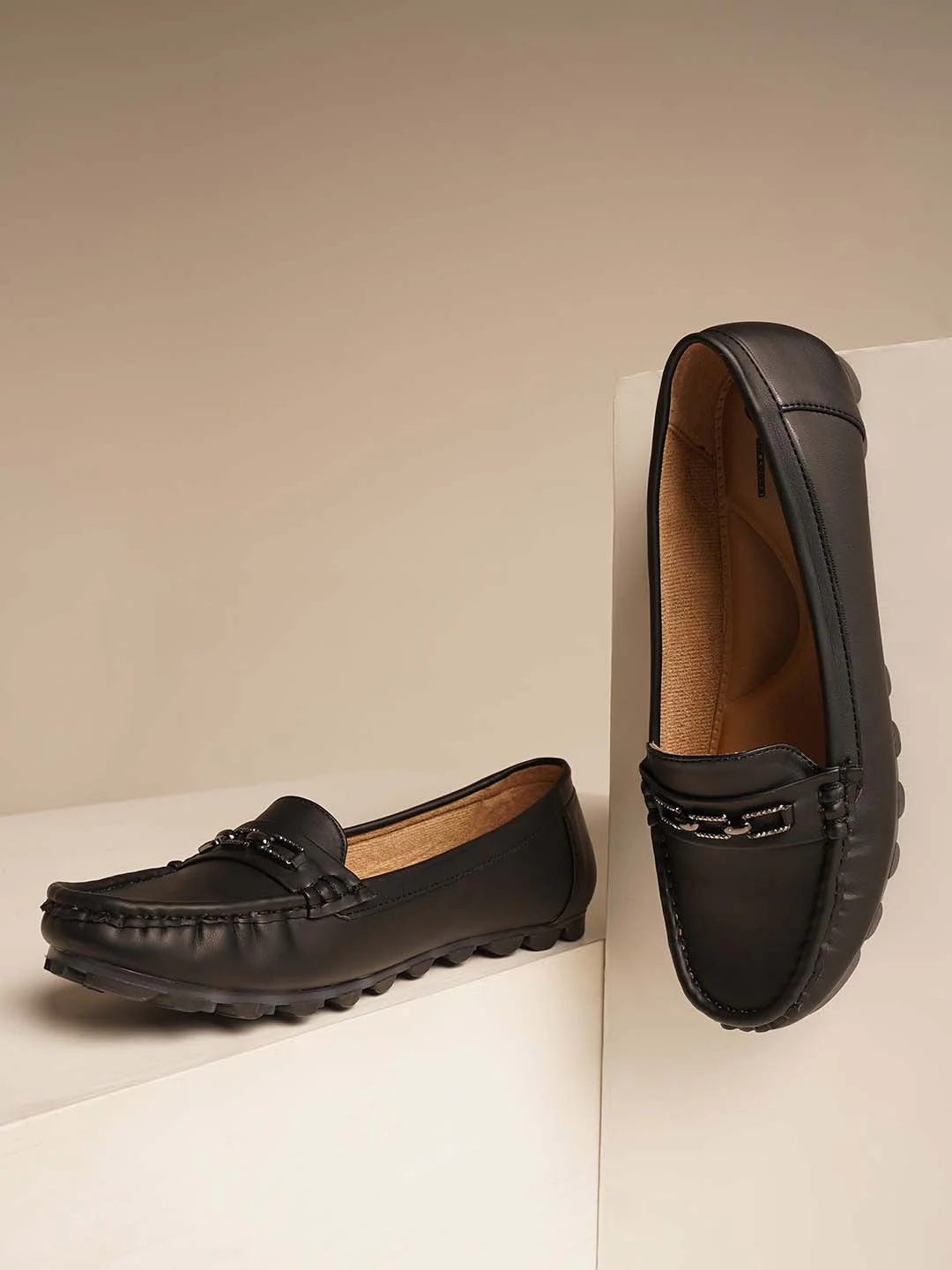 JM Looks Metal Bit Detail Driving Loafers - Image 13