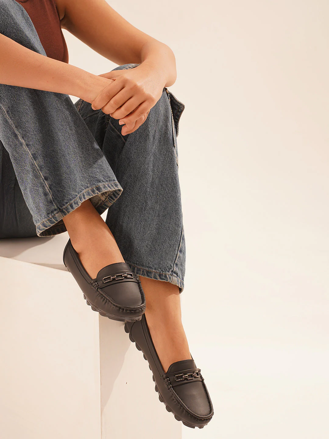 JM Looks Metal Bit Detail Driving Loafers - Image 16