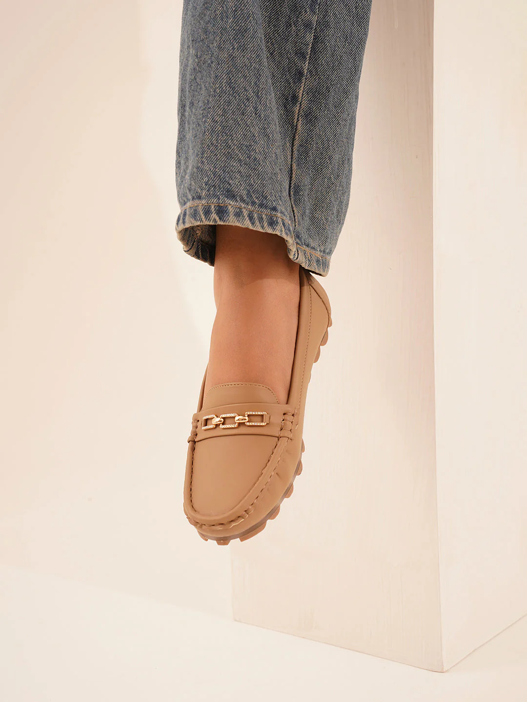 JM Looks Metal Bit Detail Driving Loafers - Image 3