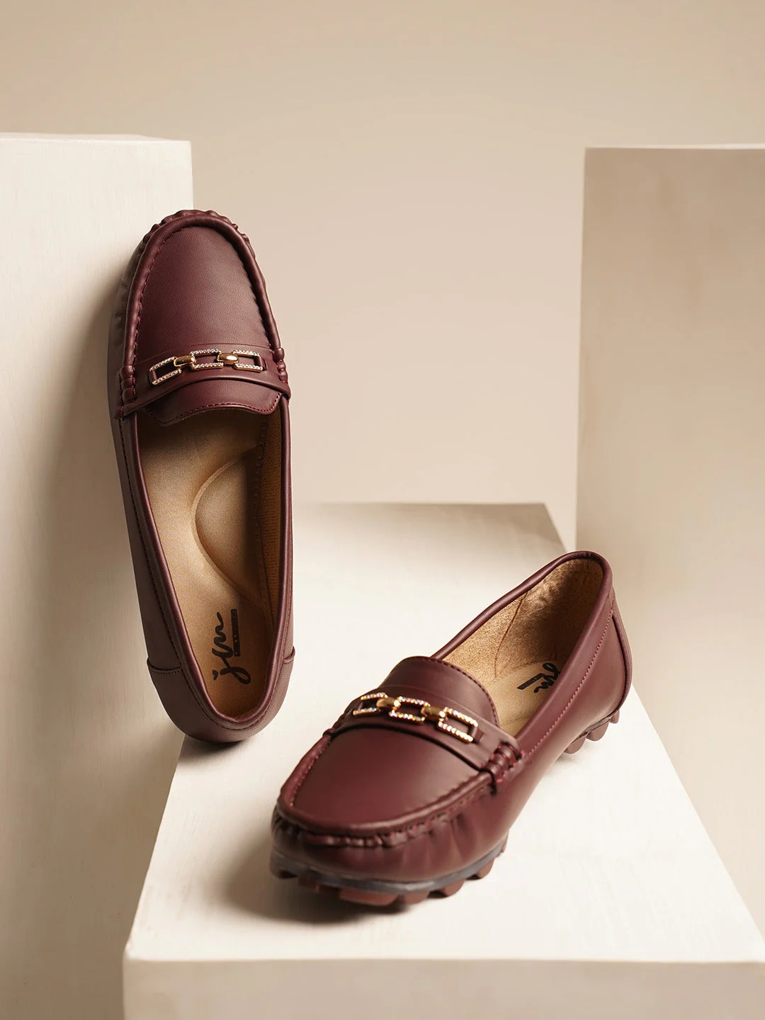 JM Looks Metal Bit Detail Driving Loafers - Image 7