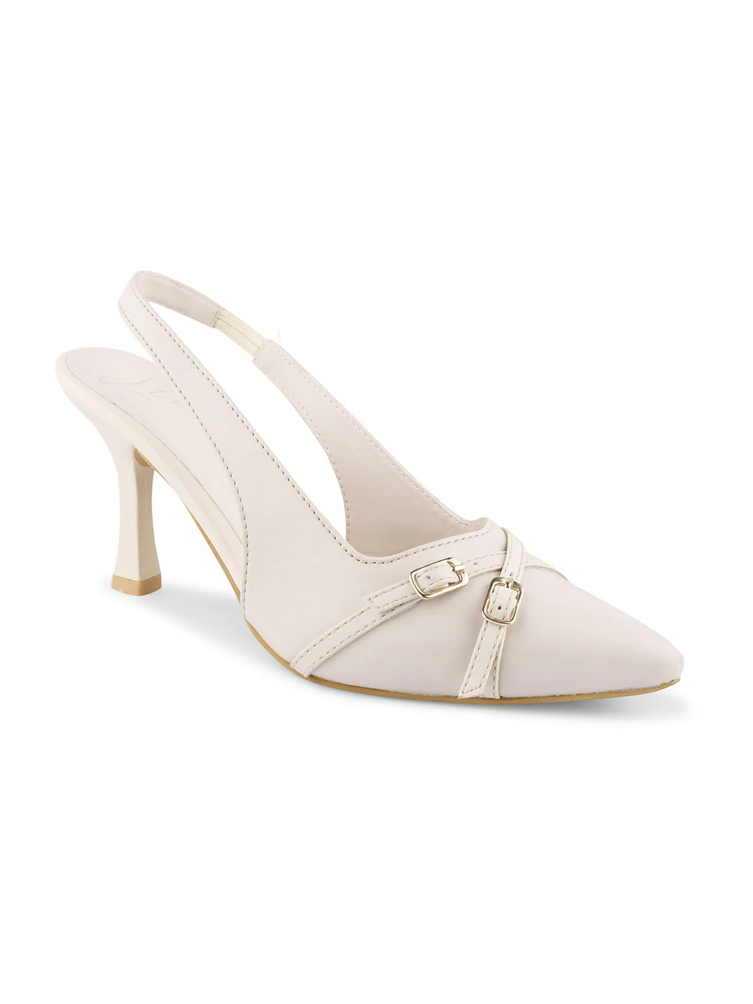 Belt buckle detail slingback stiletto pointed toe heel - Image 16