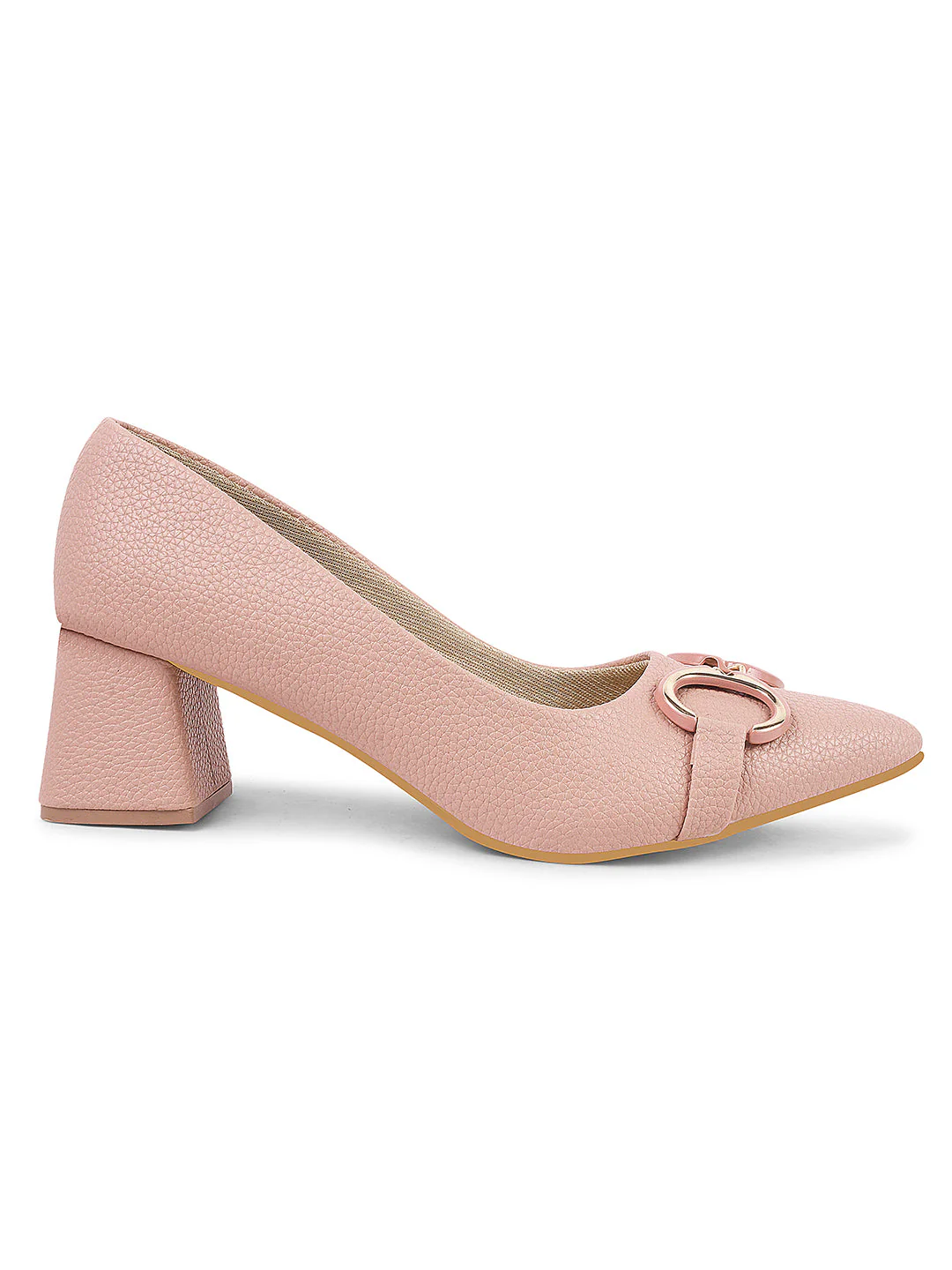 Jm Looks Buckle Embellished Block Heel Pumps - Image 18