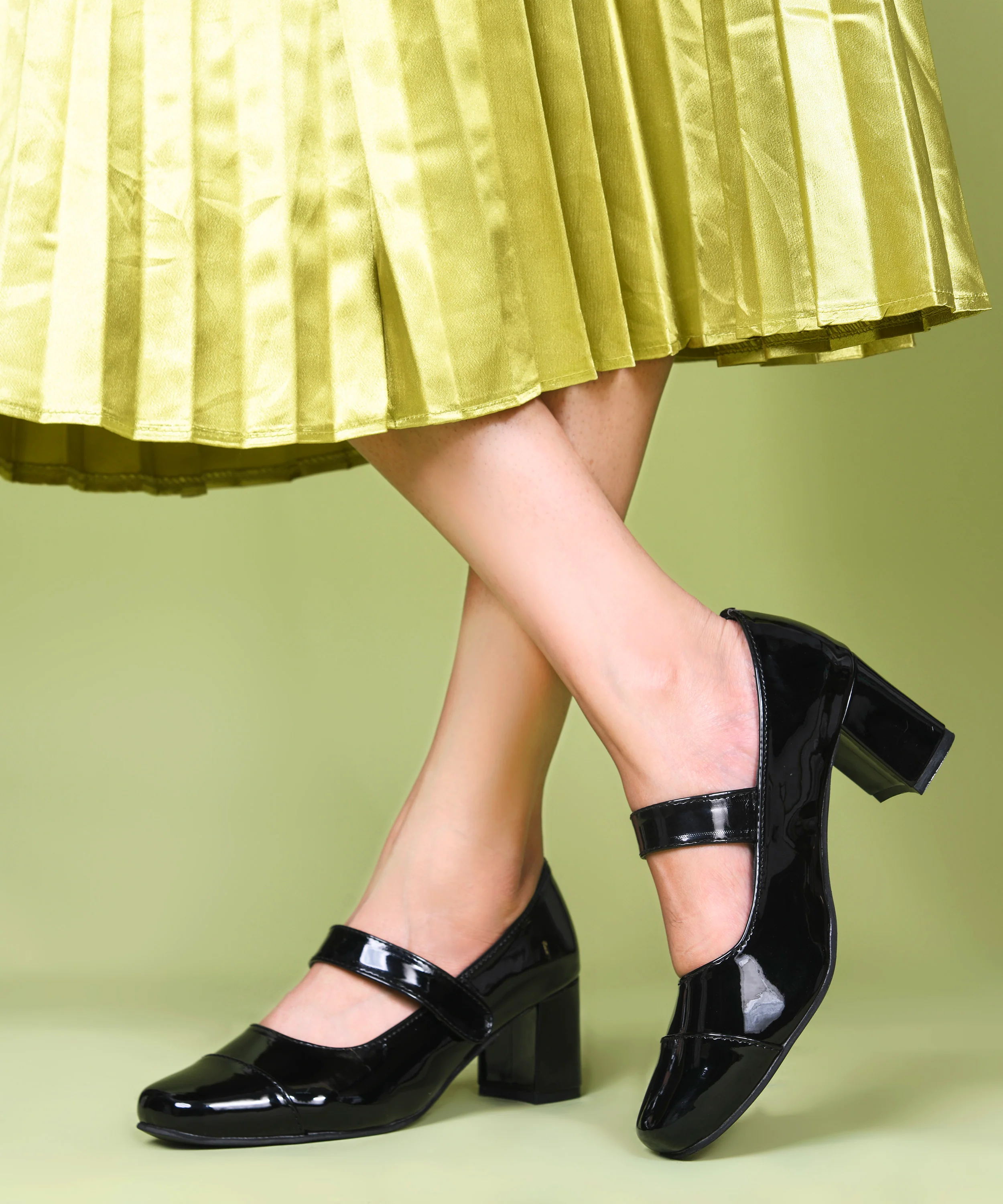 Block Heel Mary Jane Pumps