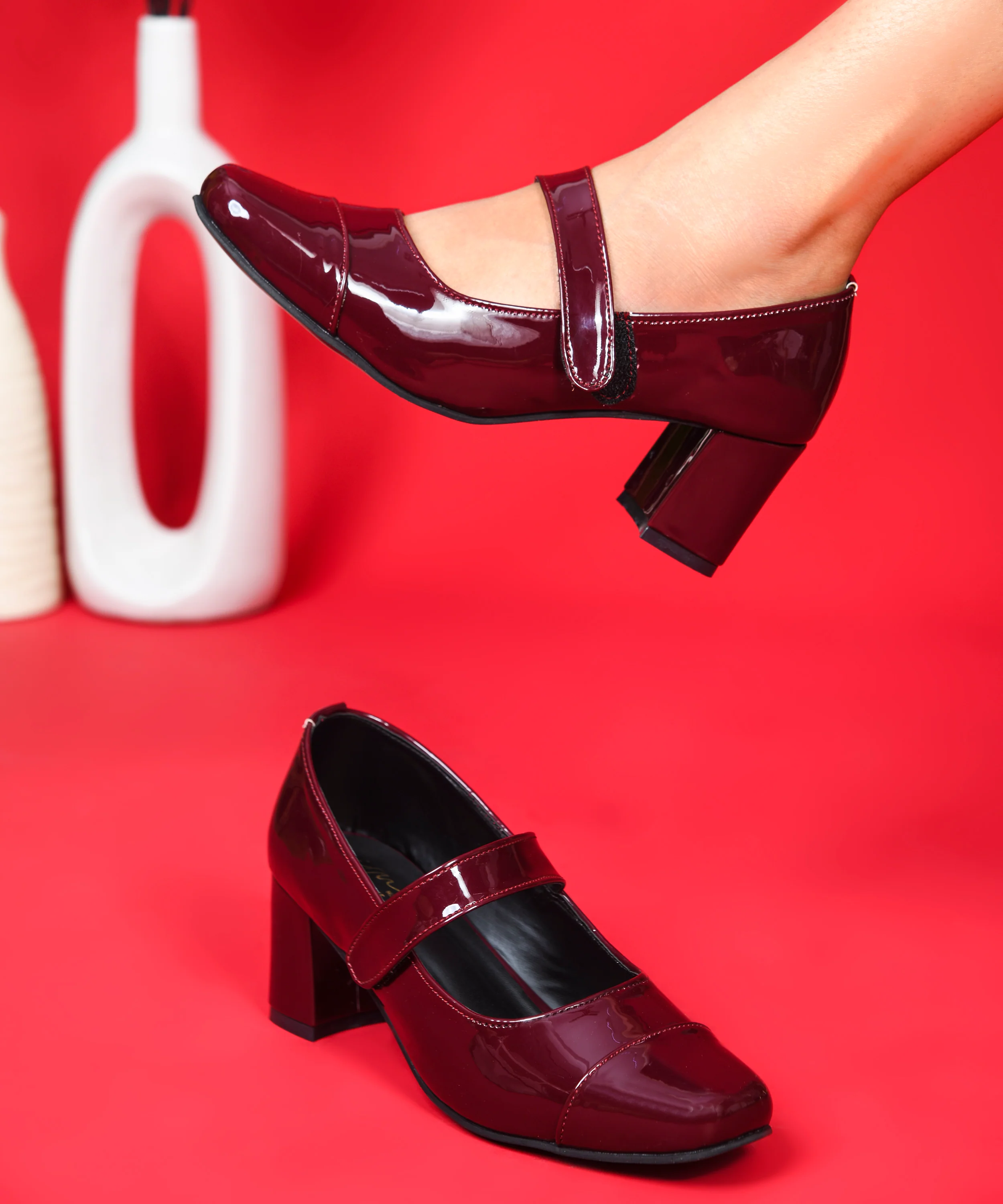 Block Heel Mary Jane Pumps - Image 8