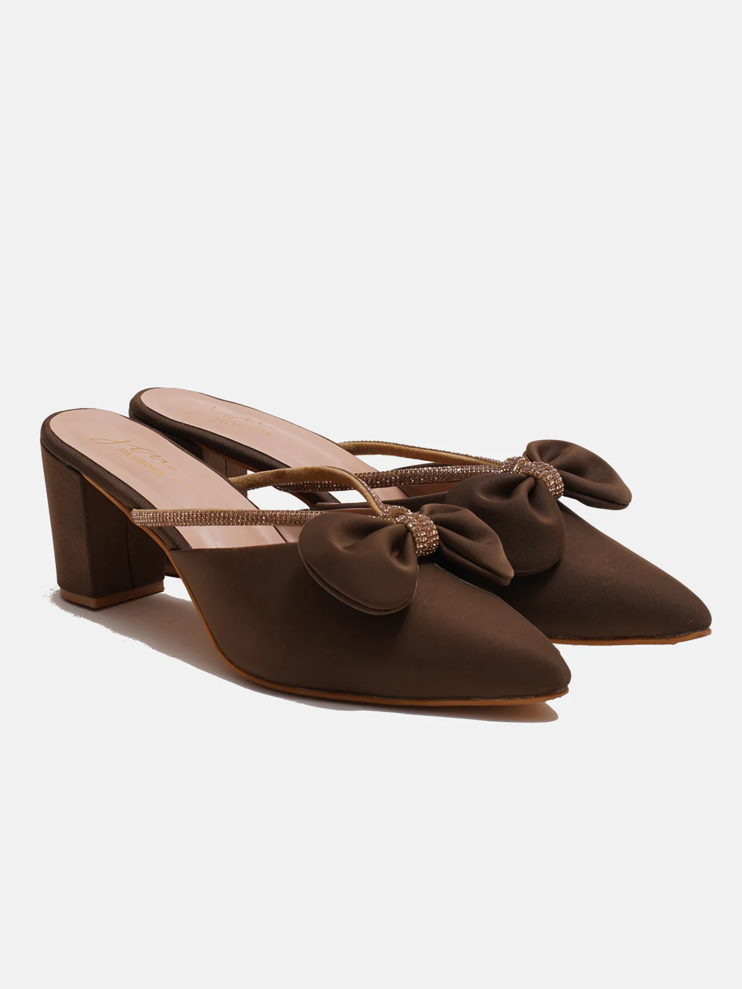 Block Heel Mules with Bow Embellishment - Image 14