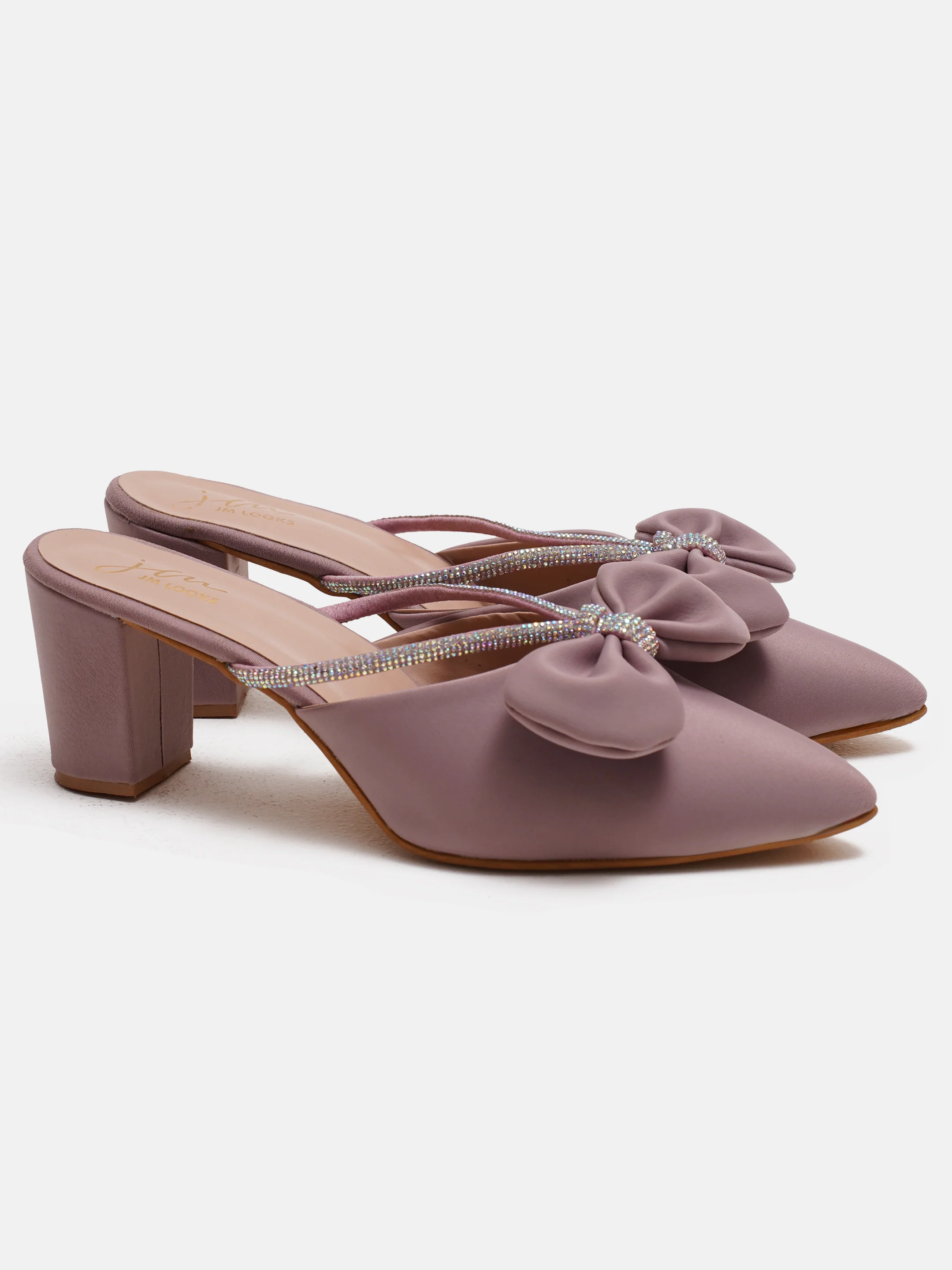 Block Heel Mules with Bow Embellishment - Image 19