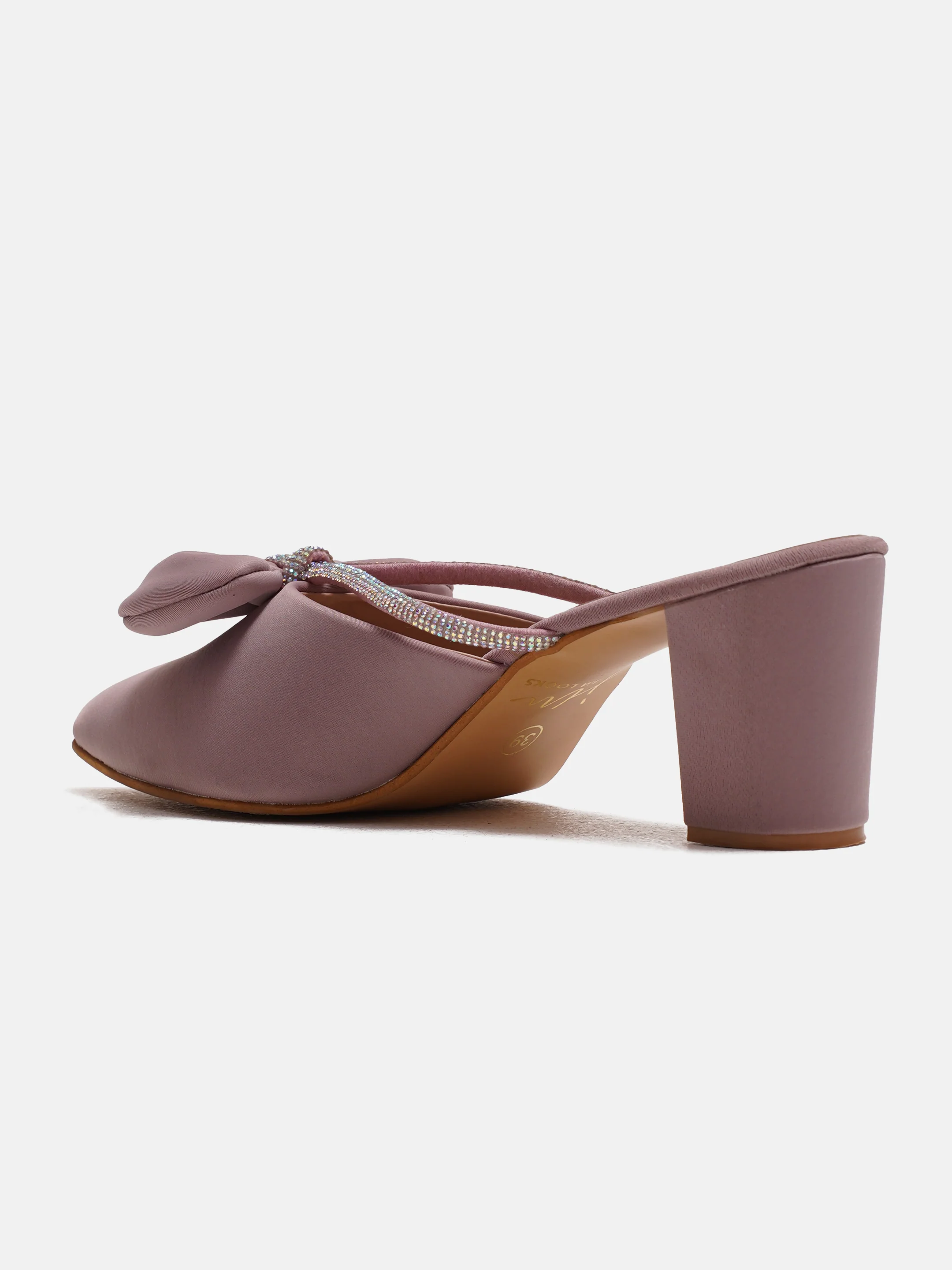 Block Heel Mules with Bow Embellishment - Image 20