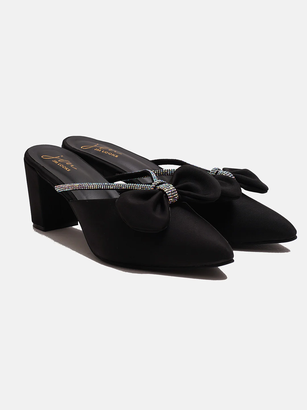 Block Heel Mules with Bow Embellishment - Image 8