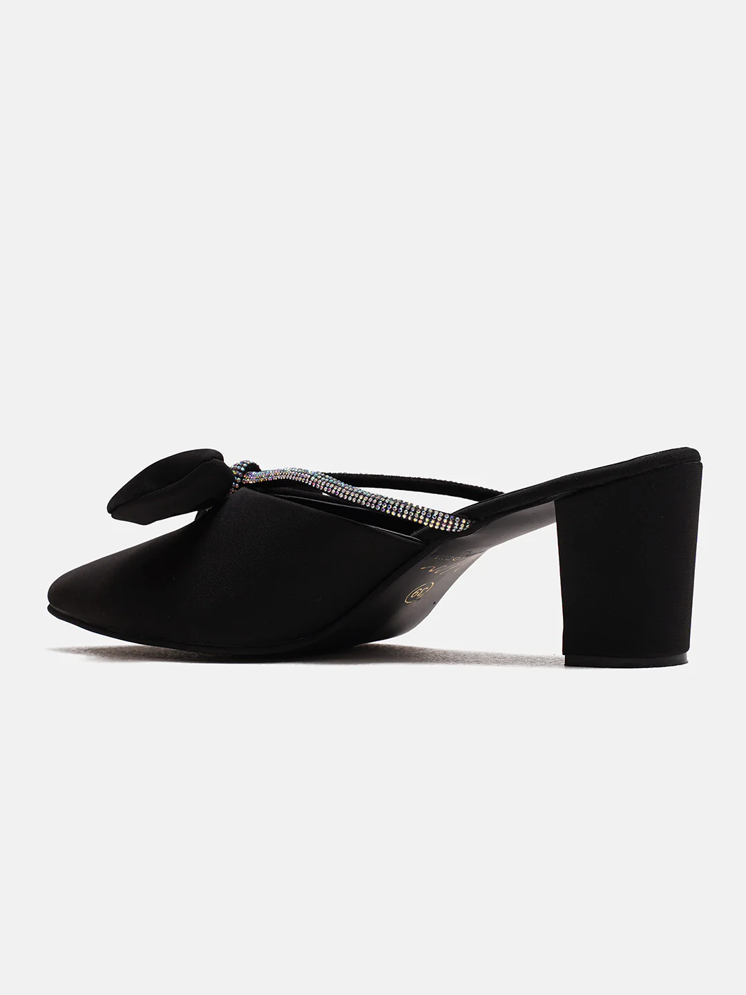 Block Heel Mules with Bow Embellishment - Image 9
