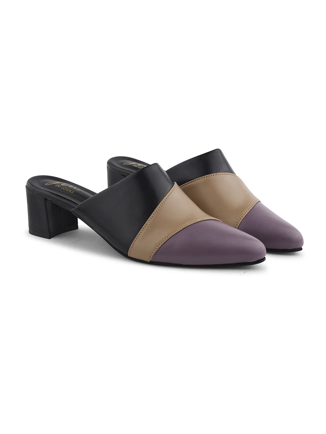 Jm Looks Women's Pointed Toe Block Heel Mules - Image 6