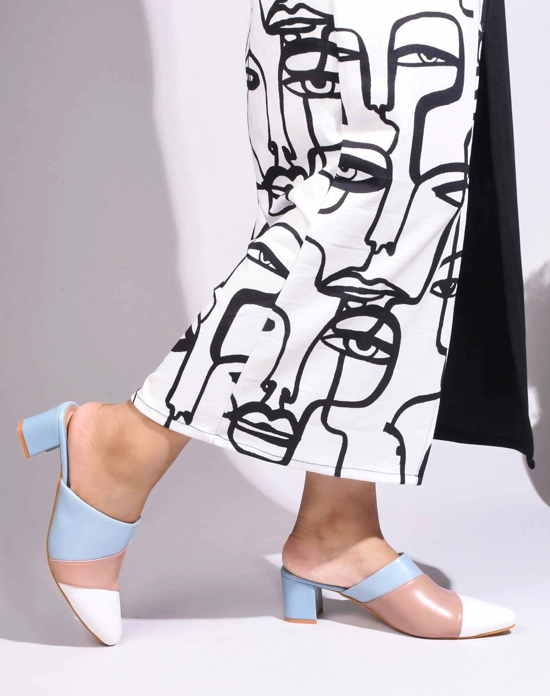 Jm Looks Women's Pointed Toe Block Heel Mules - Image 7