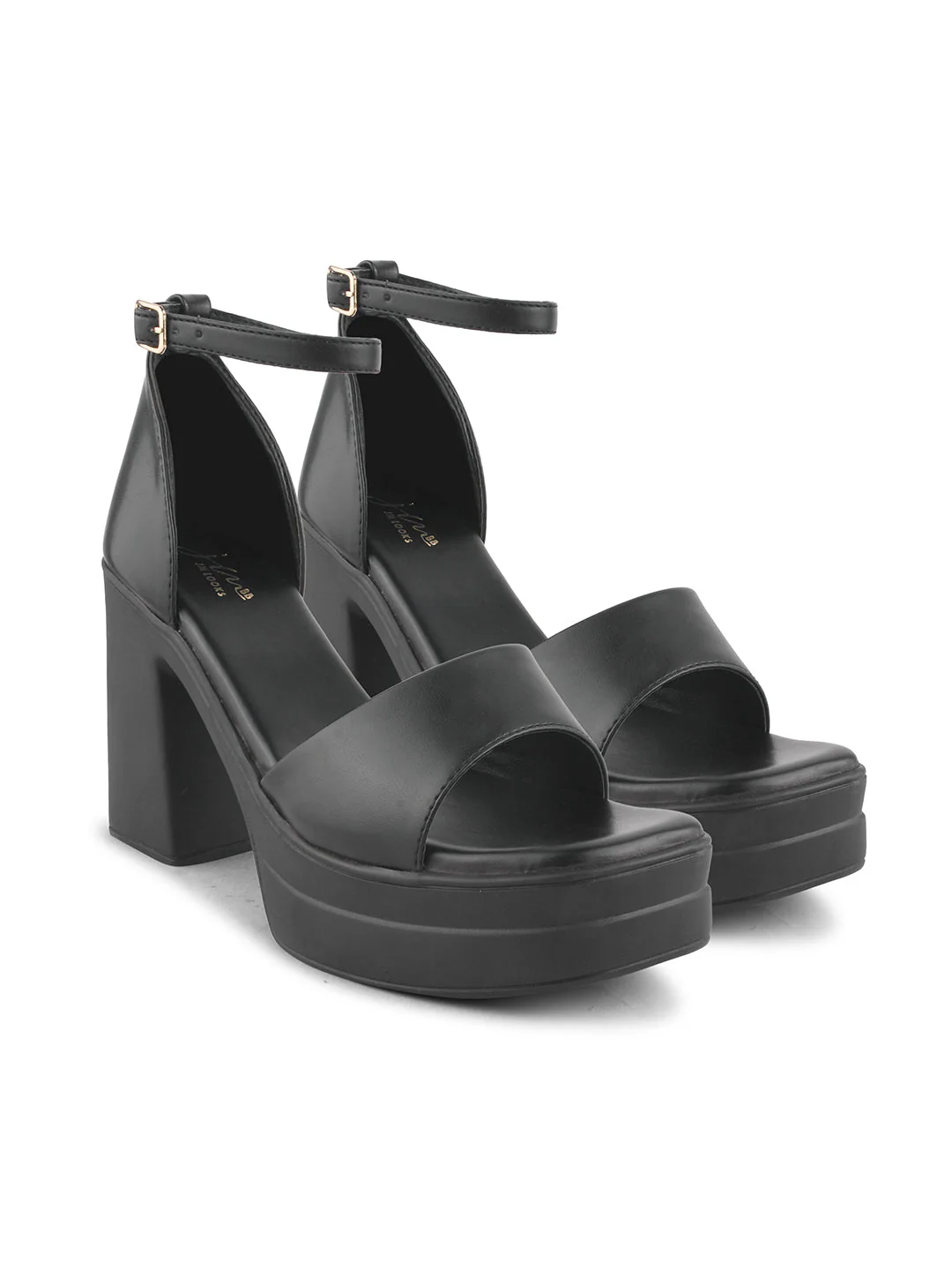 JM Looks Women's Platform Ankle Strap Block Heels - Image 11