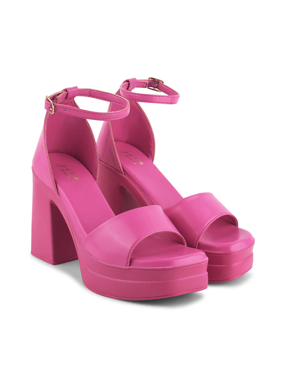 JM Looks Women's Platform Ankle Strap Block Heels - Image 18