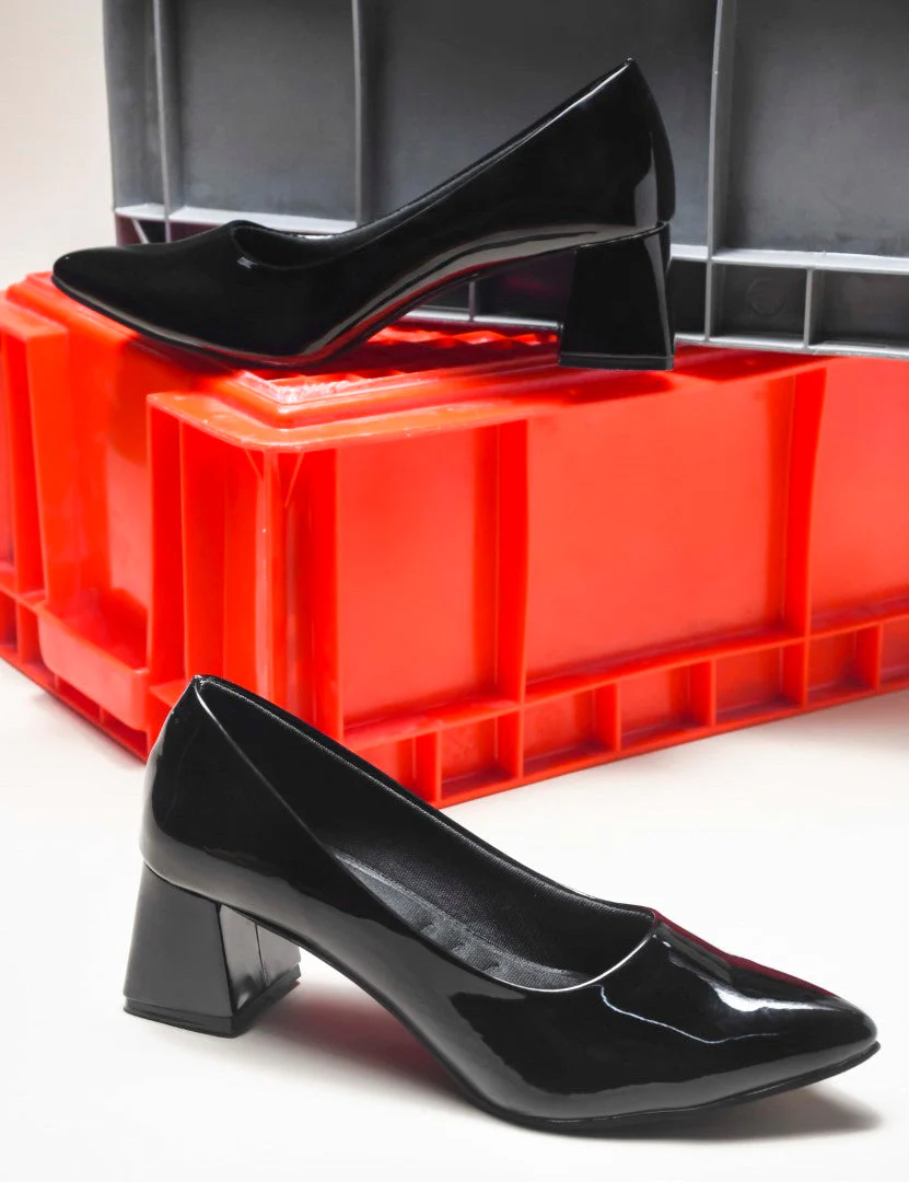 Jm Looks Elegant Pointed Toe Block Heel Pumps