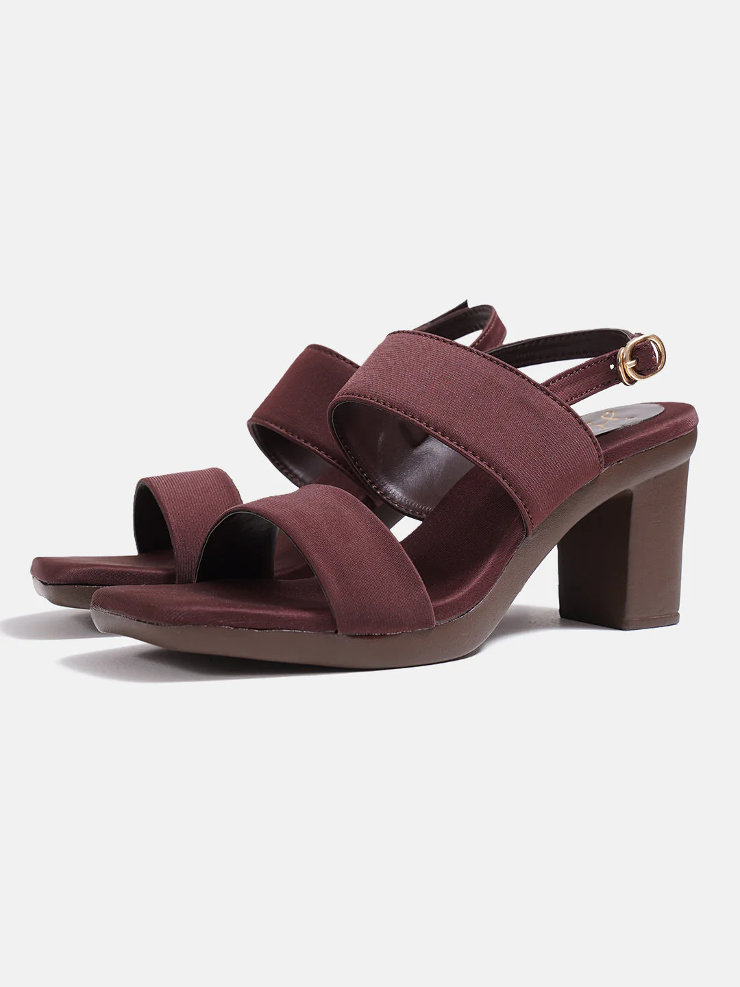 Block Heel Sandals with Broad Straps and Slingback Design - Image 10