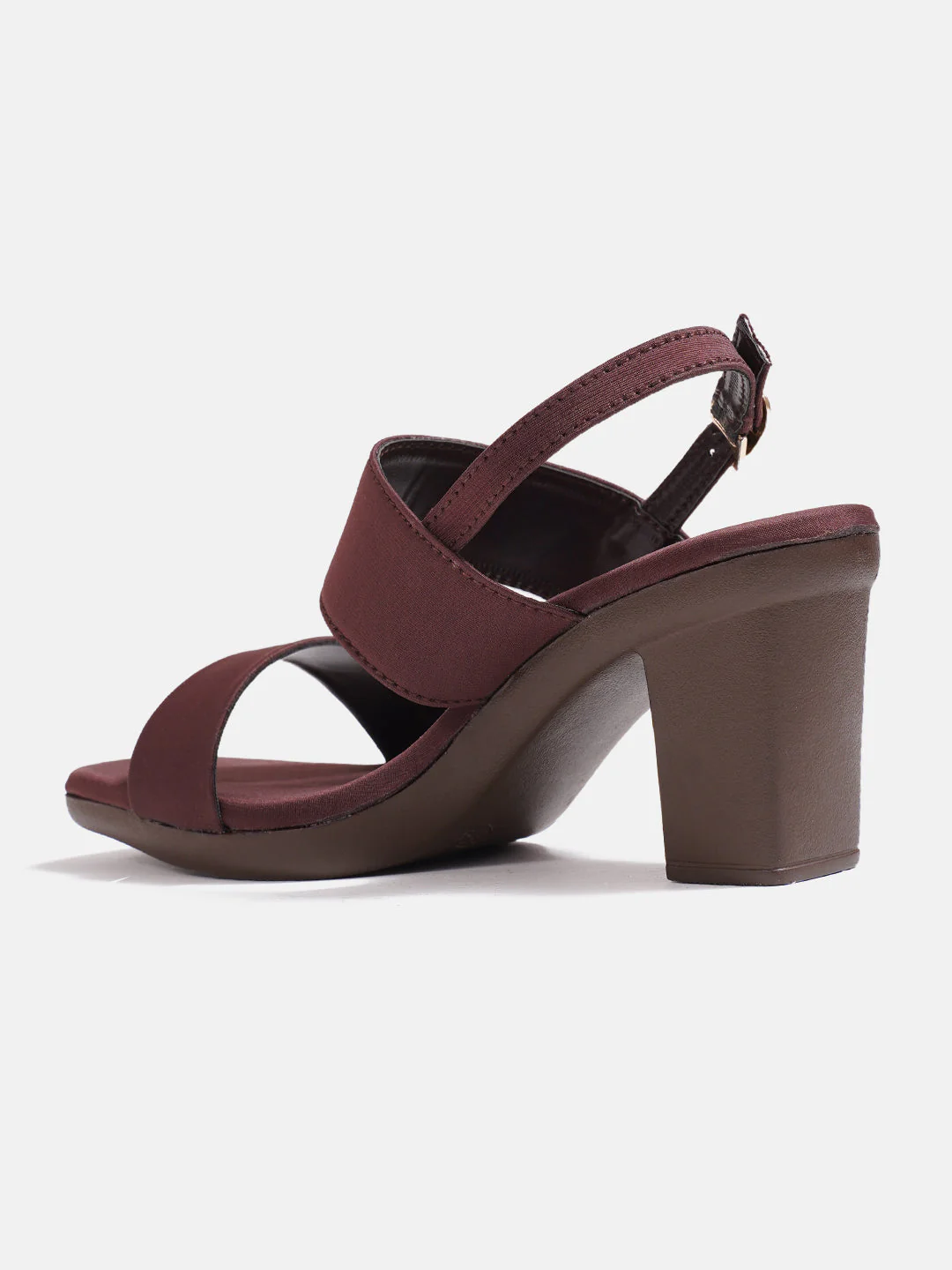 Block Heel Sandals with Broad Straps and Slingback Design - Image 11