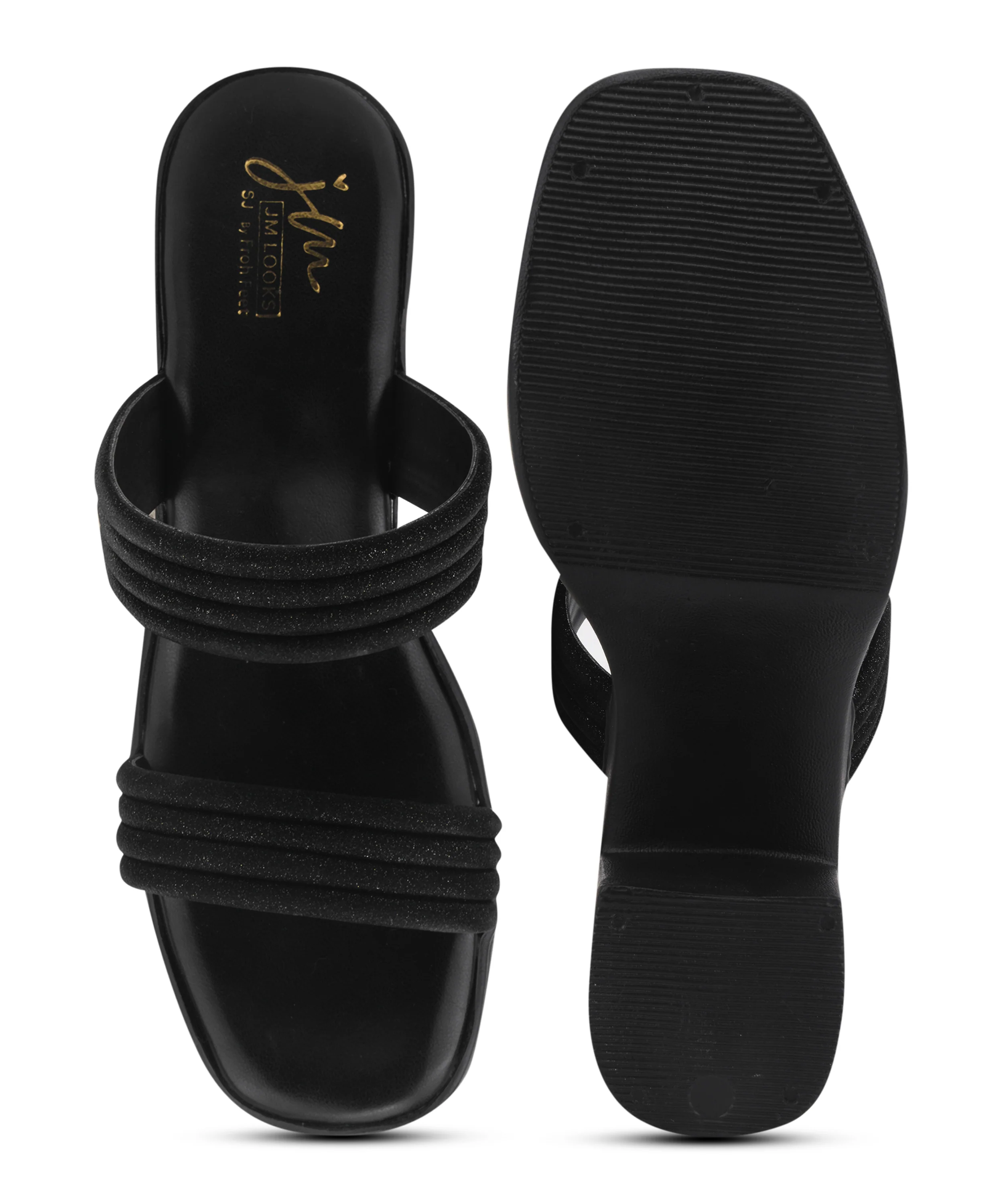 Block Heel Sandals with Multi Strap Design - Image 5