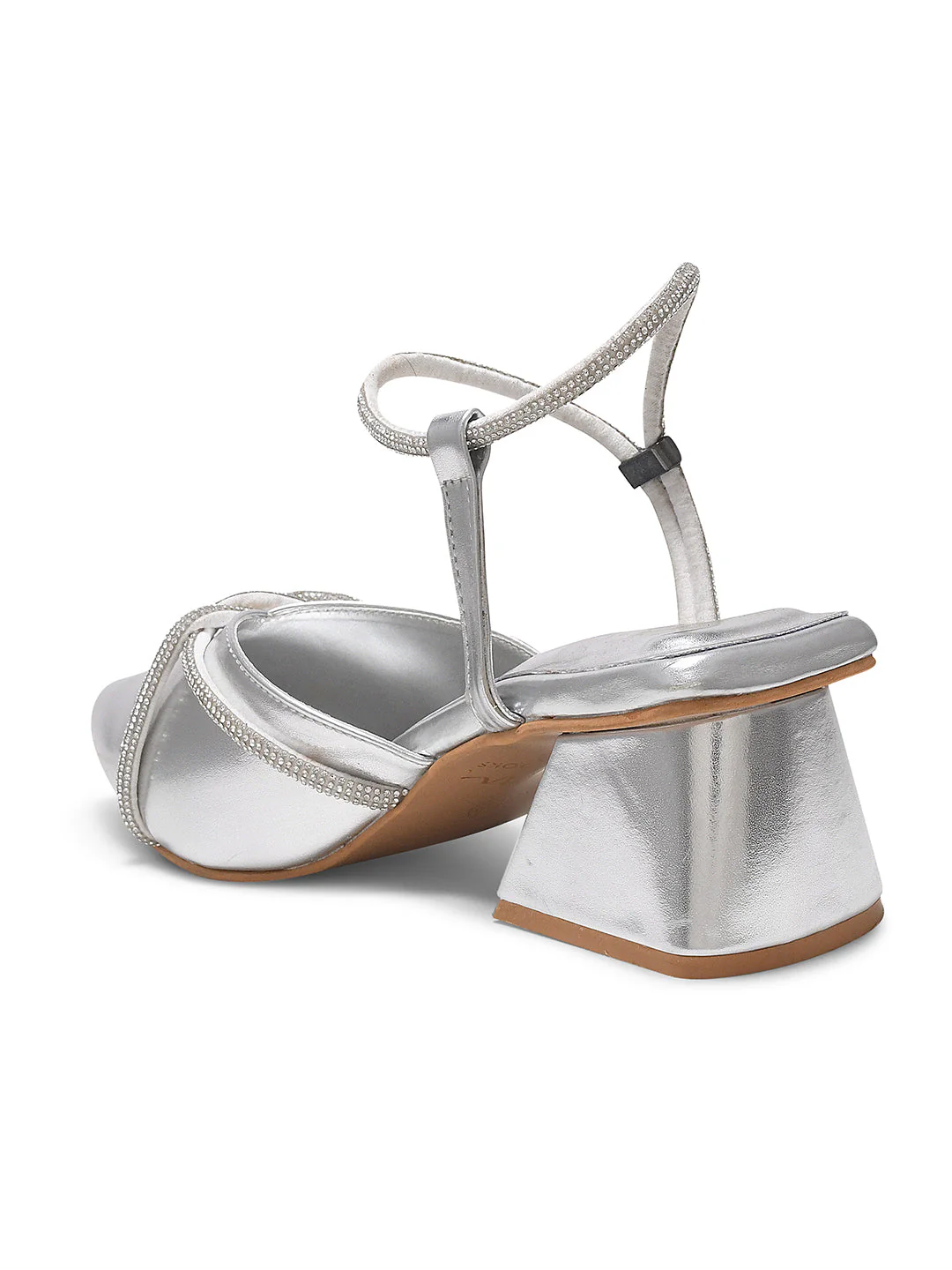 JM Looks Women's Embellished Slingback Block Heels - Image 18