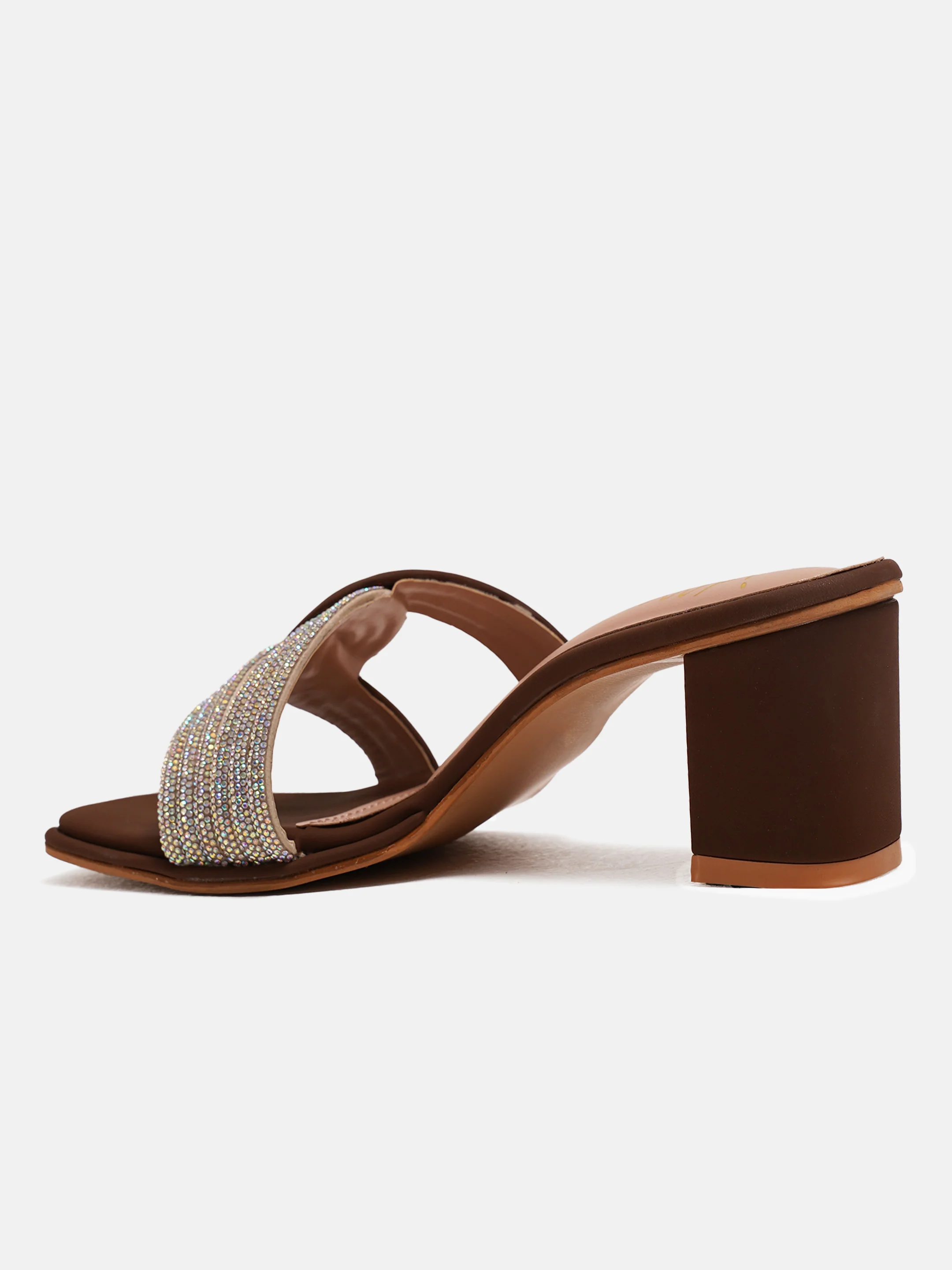 Block Heel Slides with Decorative Knot Detail - Image 11