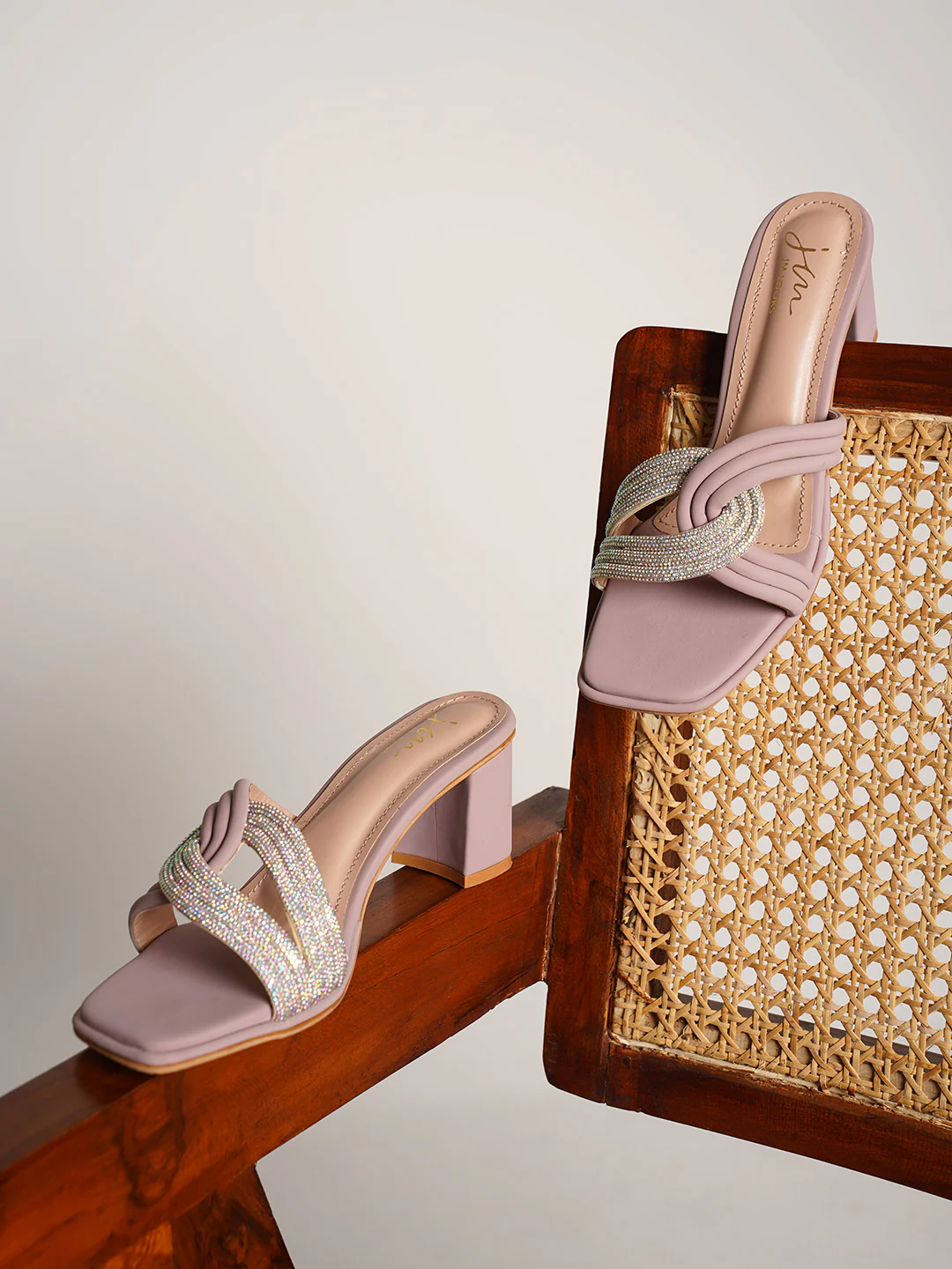 Block Heel Slides with Decorative Knot Detail - Image 17