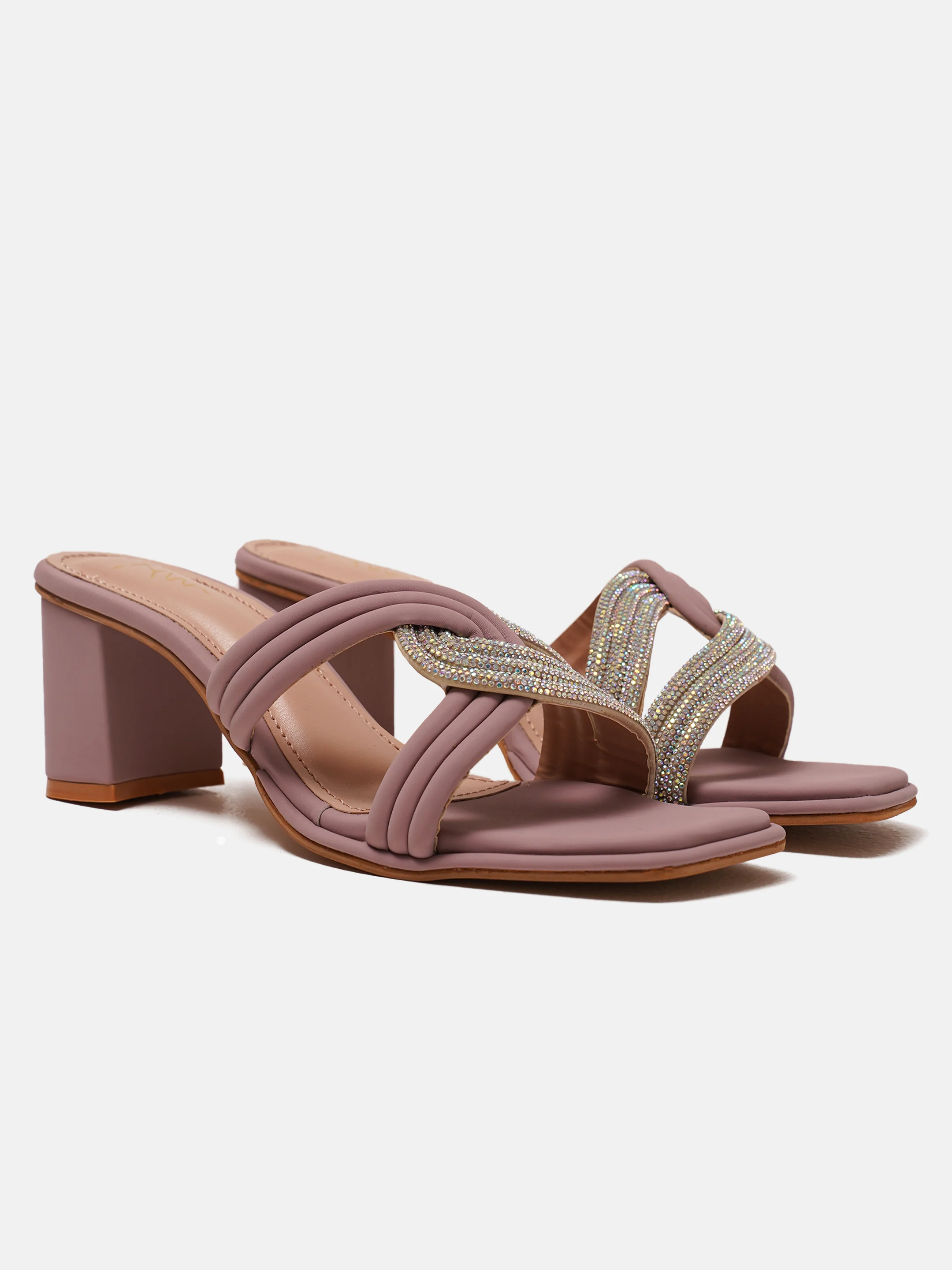 Block Heel Slides with Decorative Knot Detail - Image 19