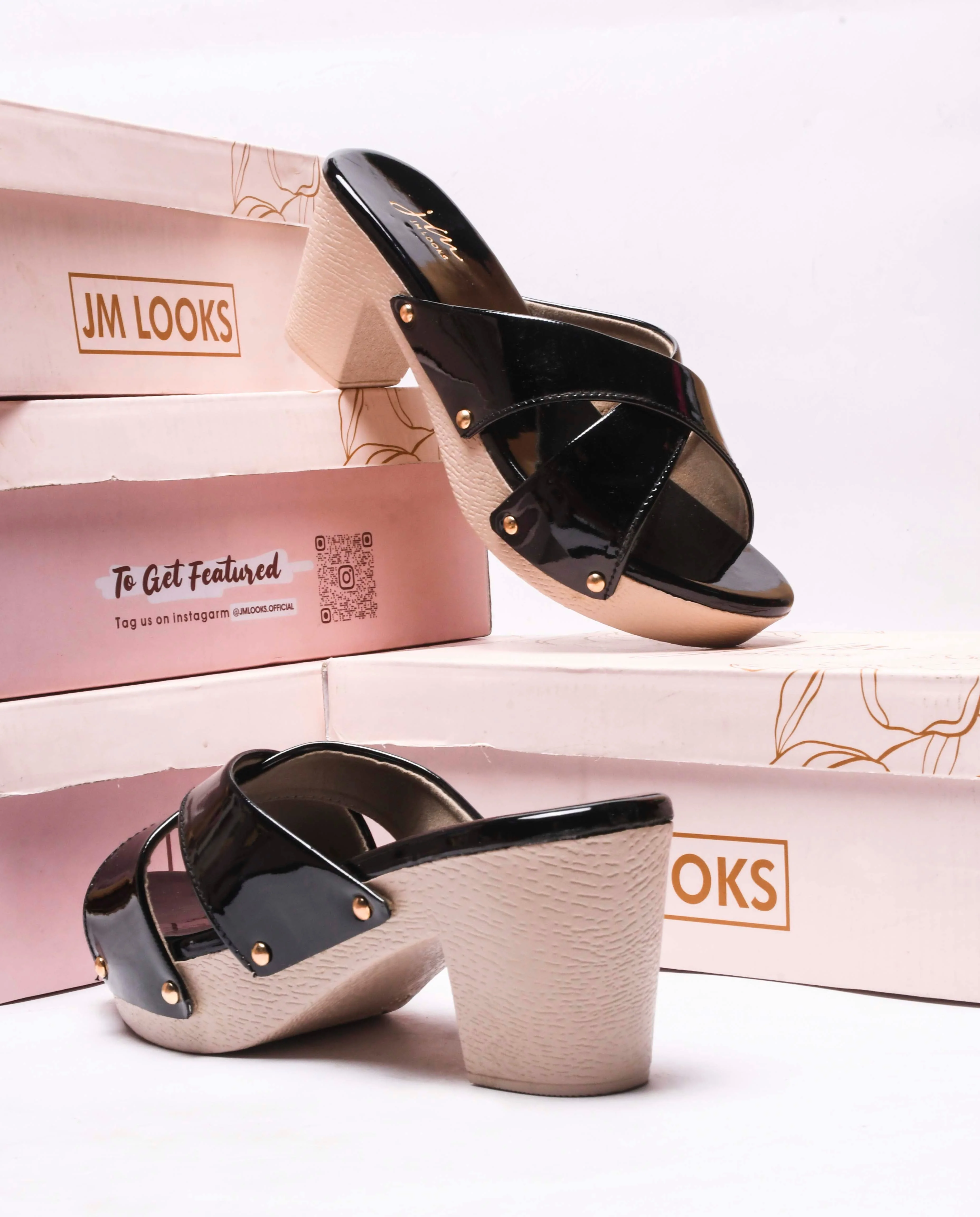 Jm Looks Women's Criss-Cross Block Heel Sandals