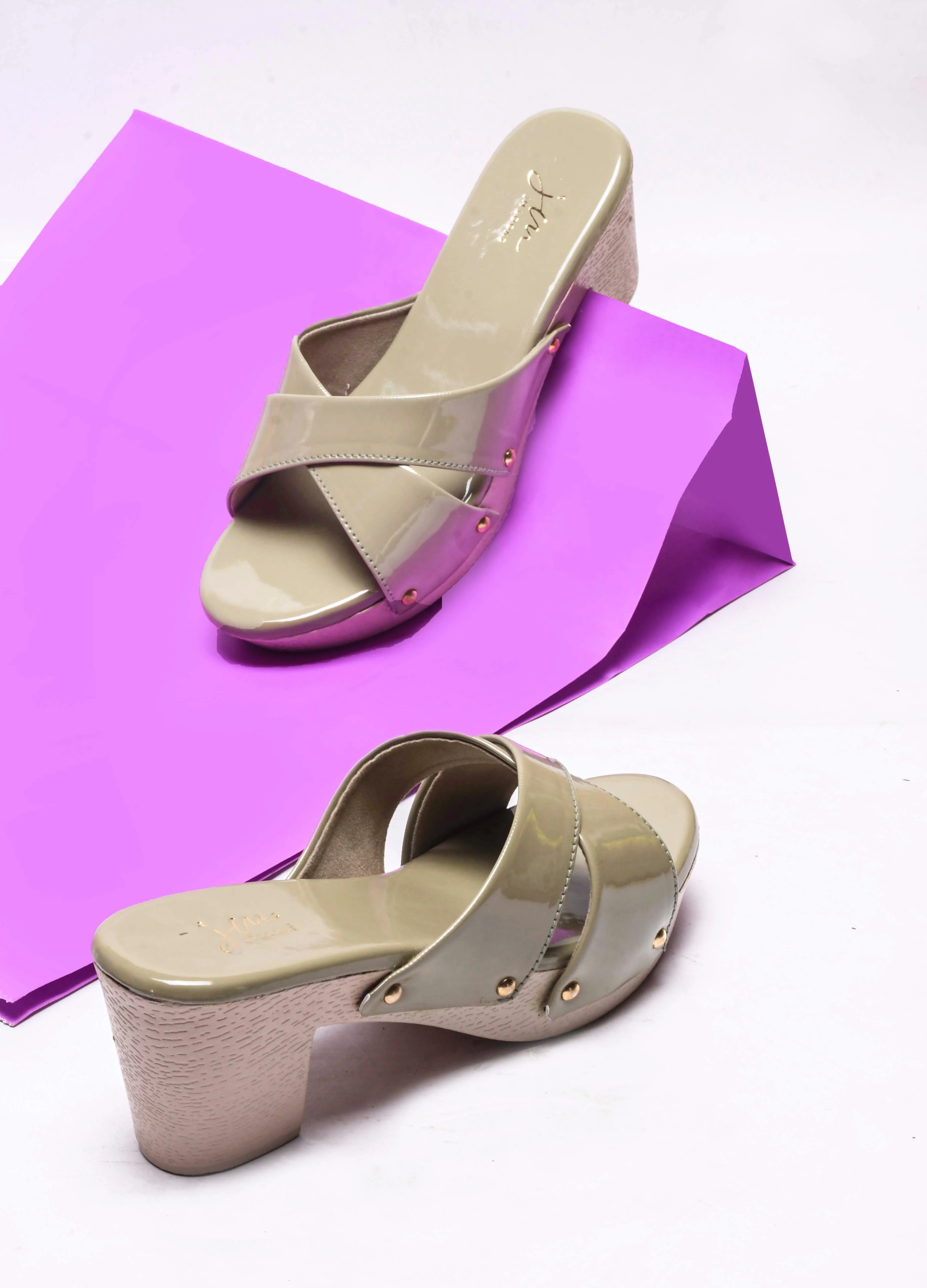 Jm Looks Women's Criss-Cross Block Heel Sandals - Image 10