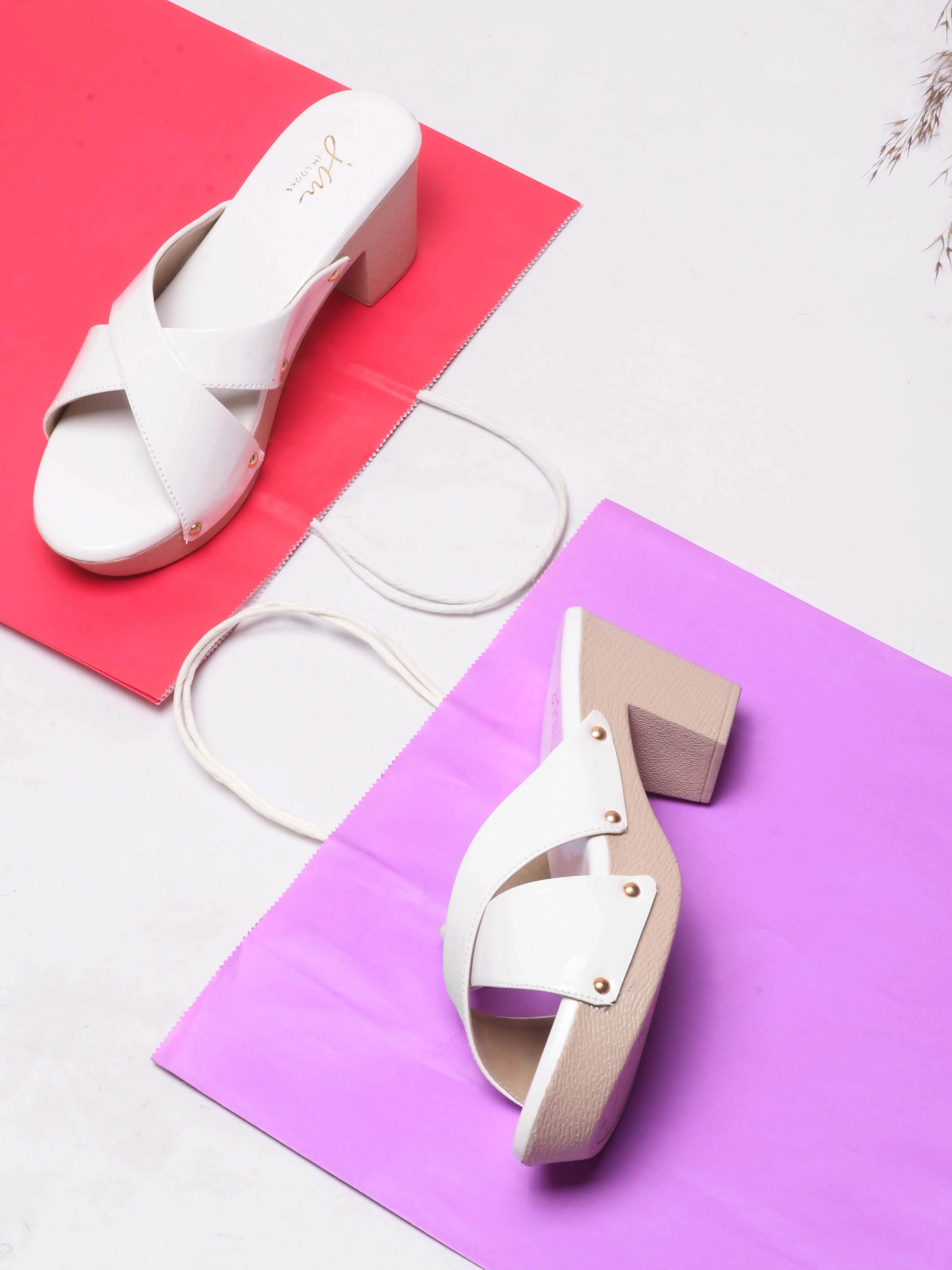 Jm Looks Women's Criss-Cross Block Heel Sandals - Image 18