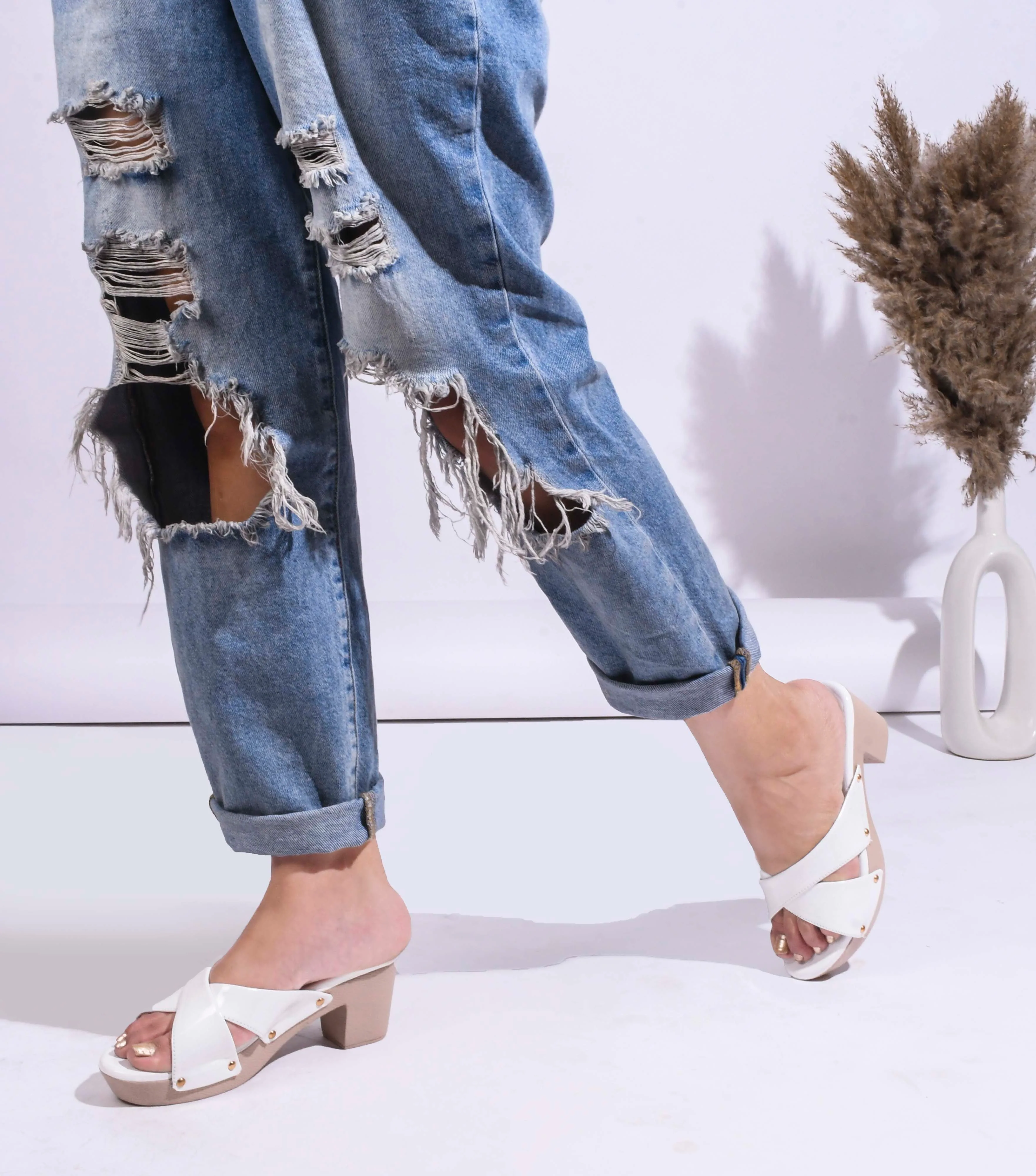 Jm Looks Women's Criss-Cross Block Heel Sandals - Image 19