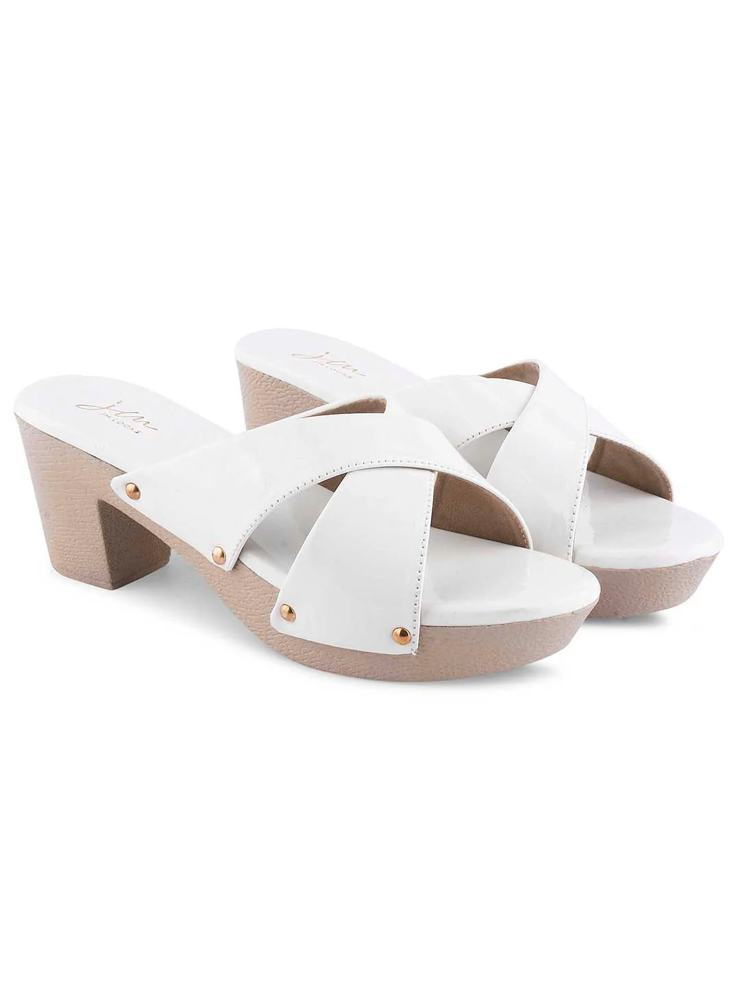 Jm Looks Women's Criss-Cross Block Heel Sandals - Image 21