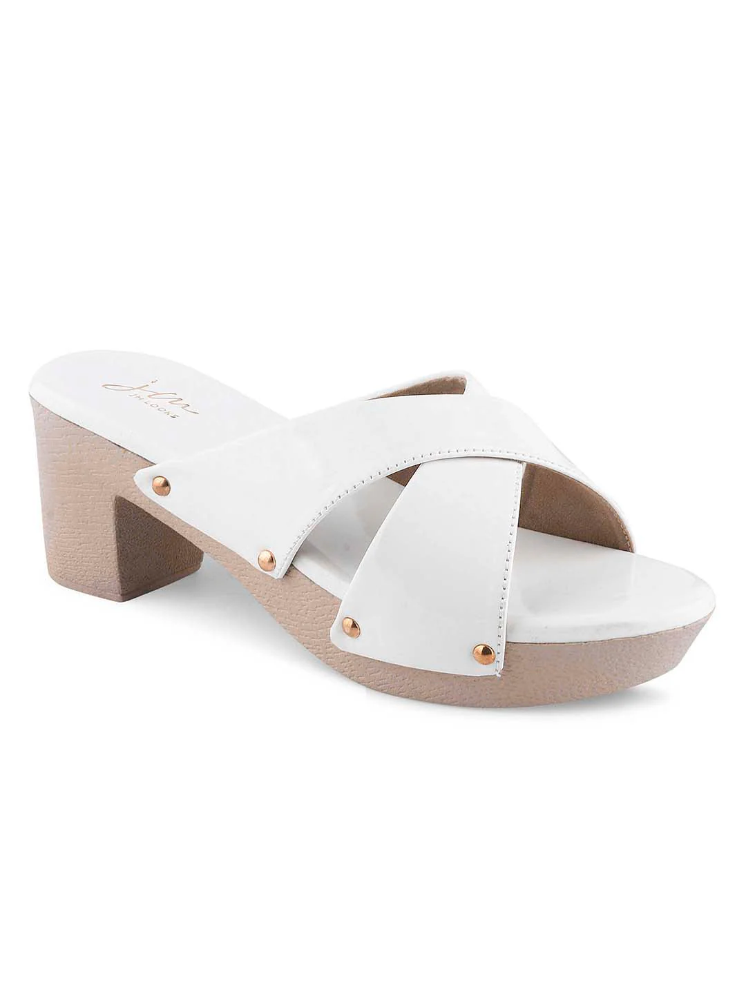 Jm Looks Women's Criss-Cross Block Heel Sandals - Image 22