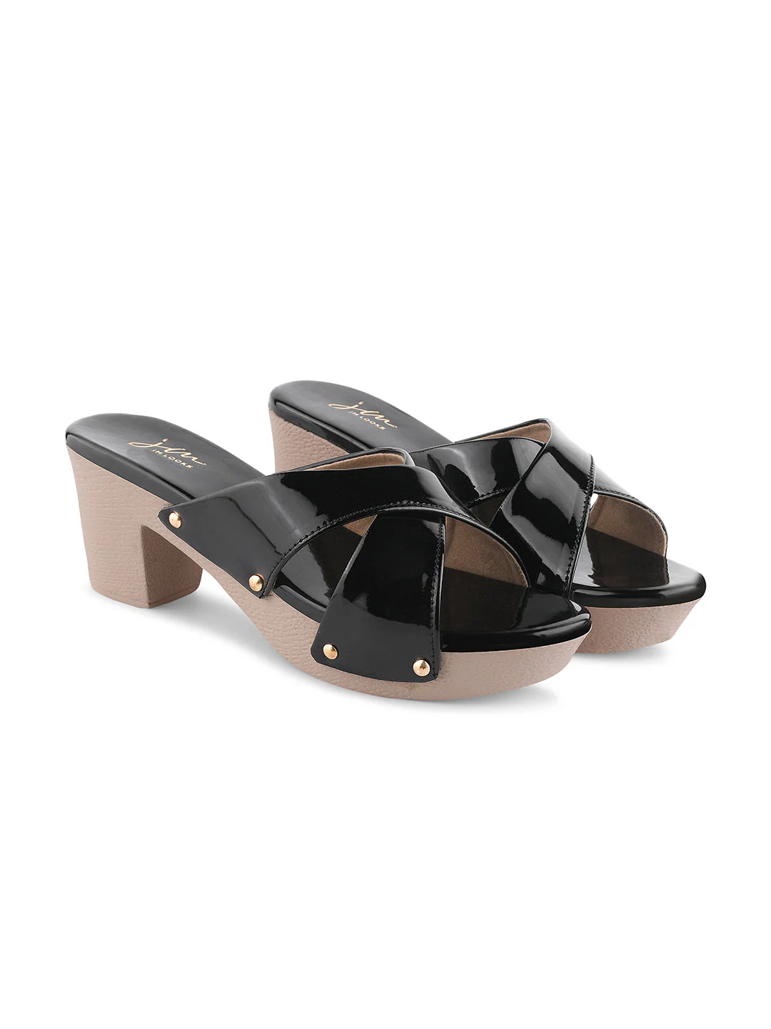 Jm Looks Women's Criss-Cross Block Heel Sandals - Image 5