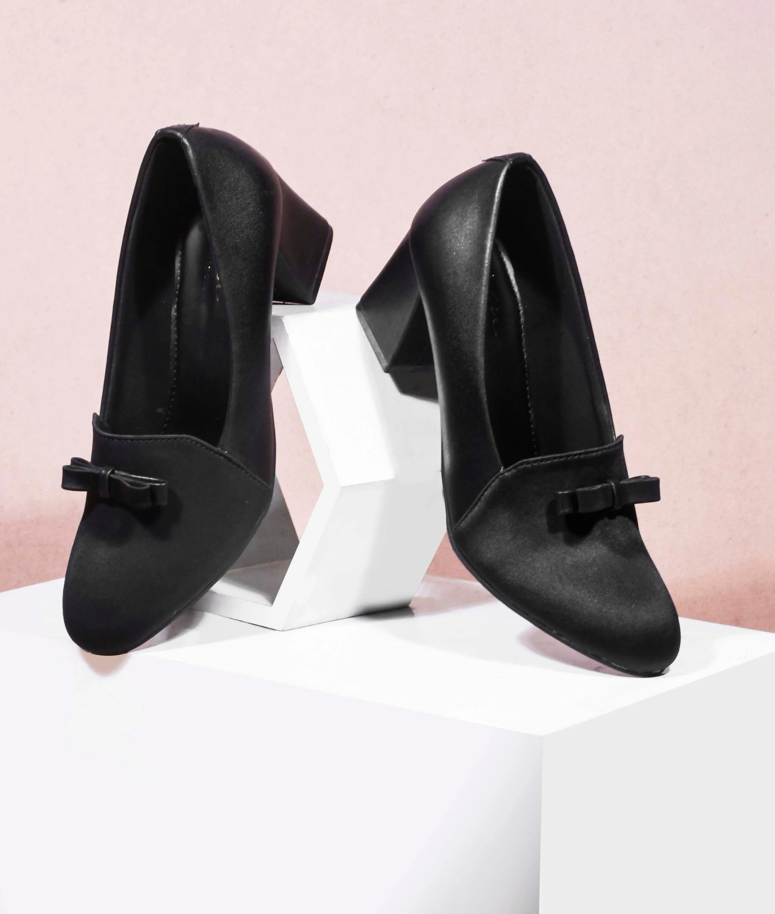 Jm Looks Elegant Block Heel Pumps for Women & Girls - Image 2