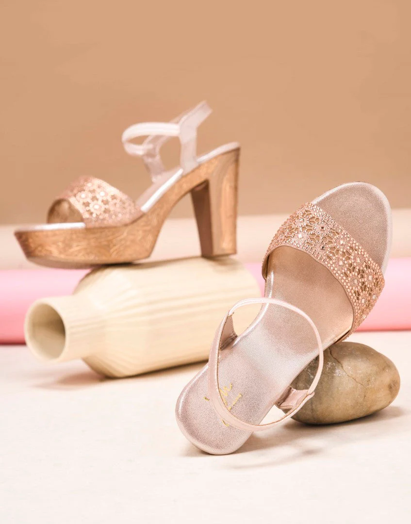 Jm Looks Glamourous Block Heel Sandals for Women