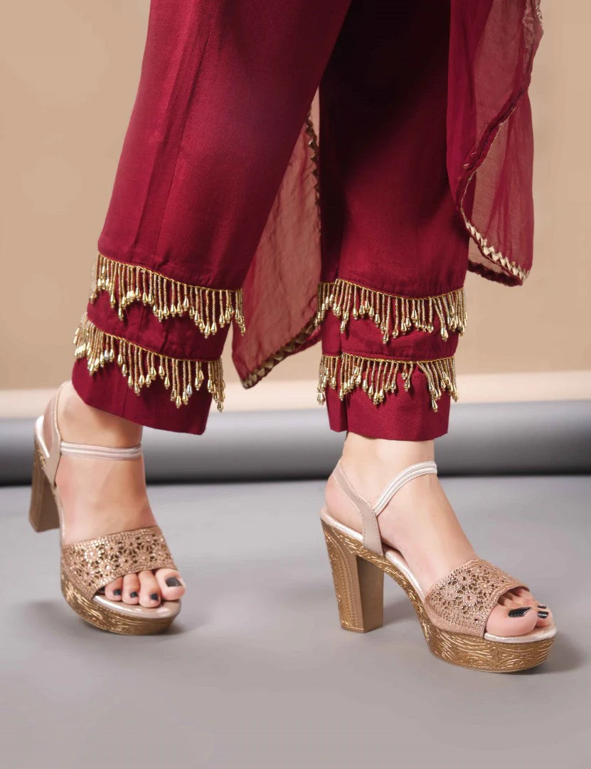 Jm Looks Glamourous Block Heel Sandals for Women - Image 3