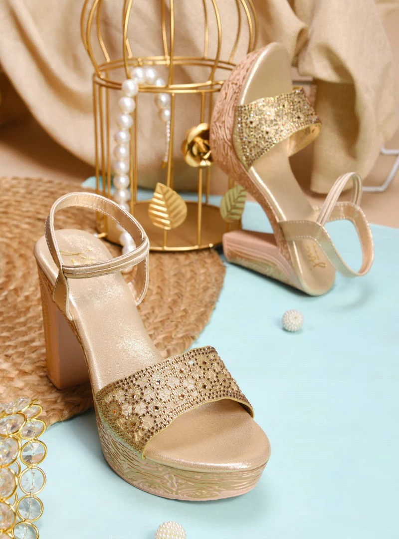 Jm Looks Glamourous Block Heel Sandals for Women - Image 7