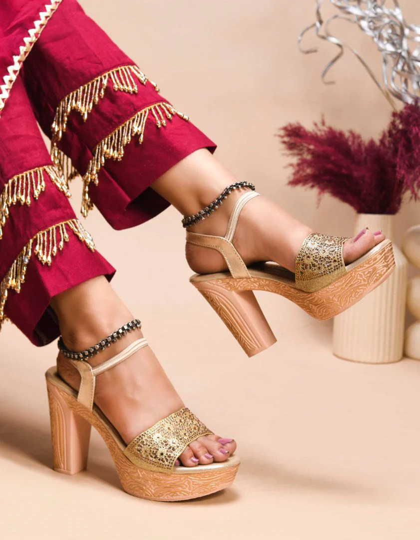 Jm Looks Glamourous Block Heel Sandals for Women - Image 8