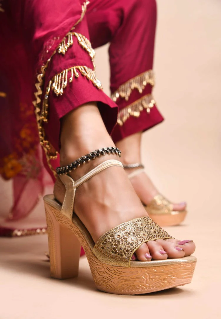 Jm Looks Glamourous Block Heel Sandals for Women - Image 9