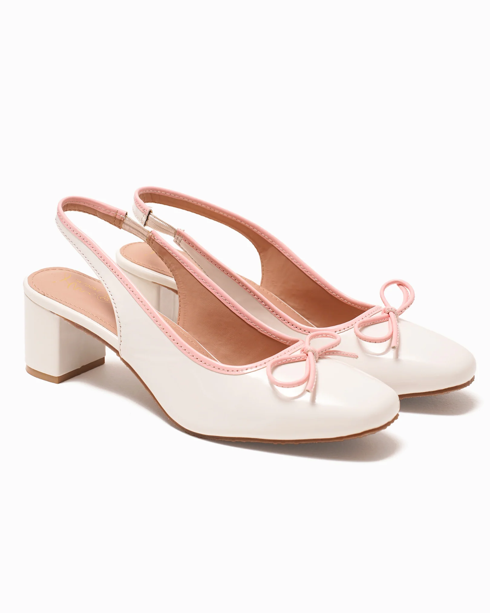 Blush Pink Slingback Block Heels - Image 17