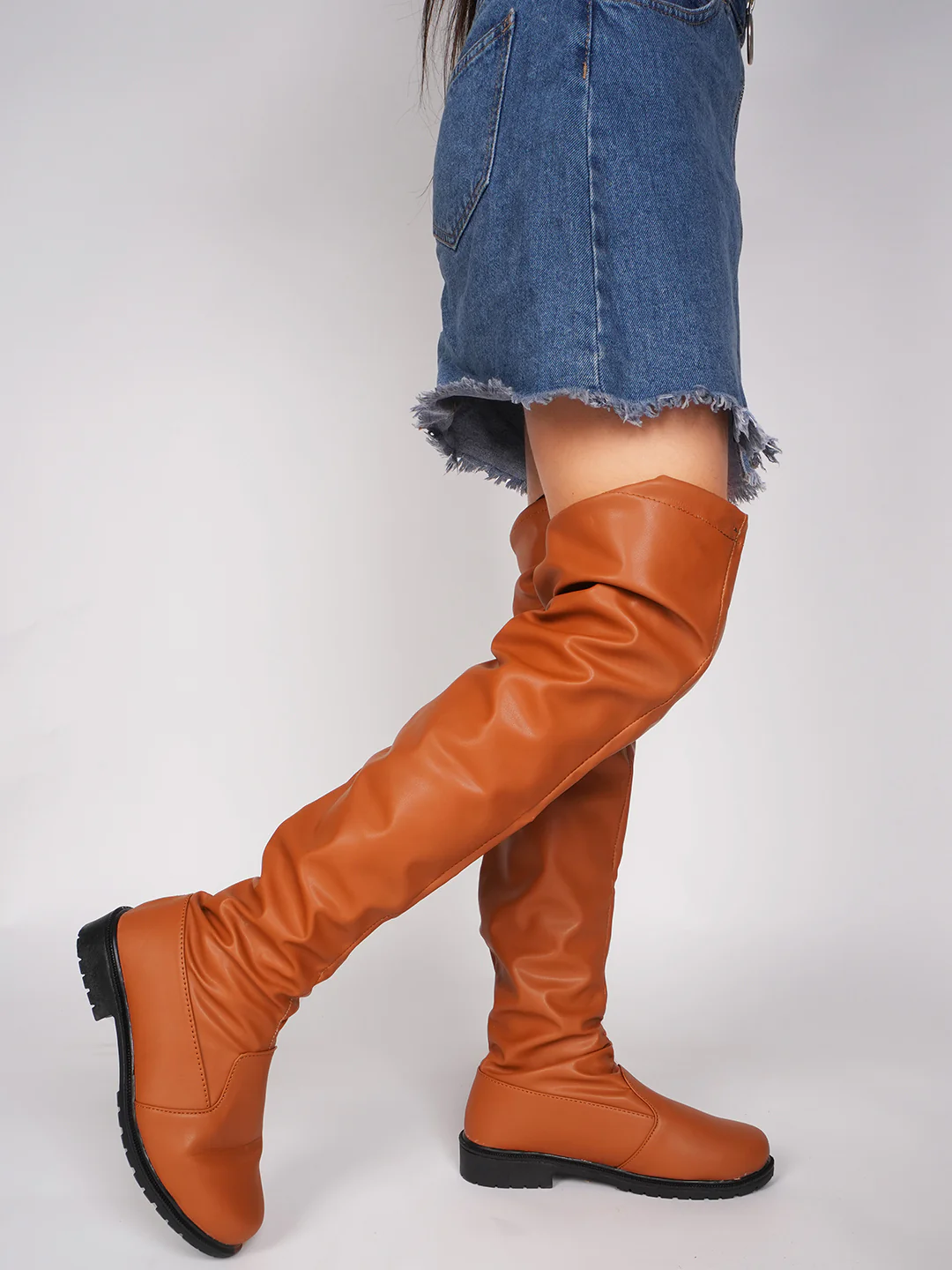 Faux Leather boots Knee-high for women - Image 10