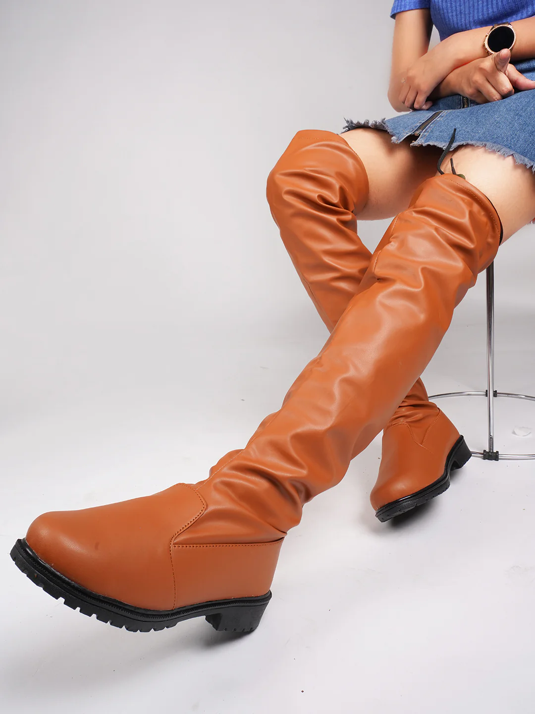 Faux Leather boots Knee-high for women - Image 7